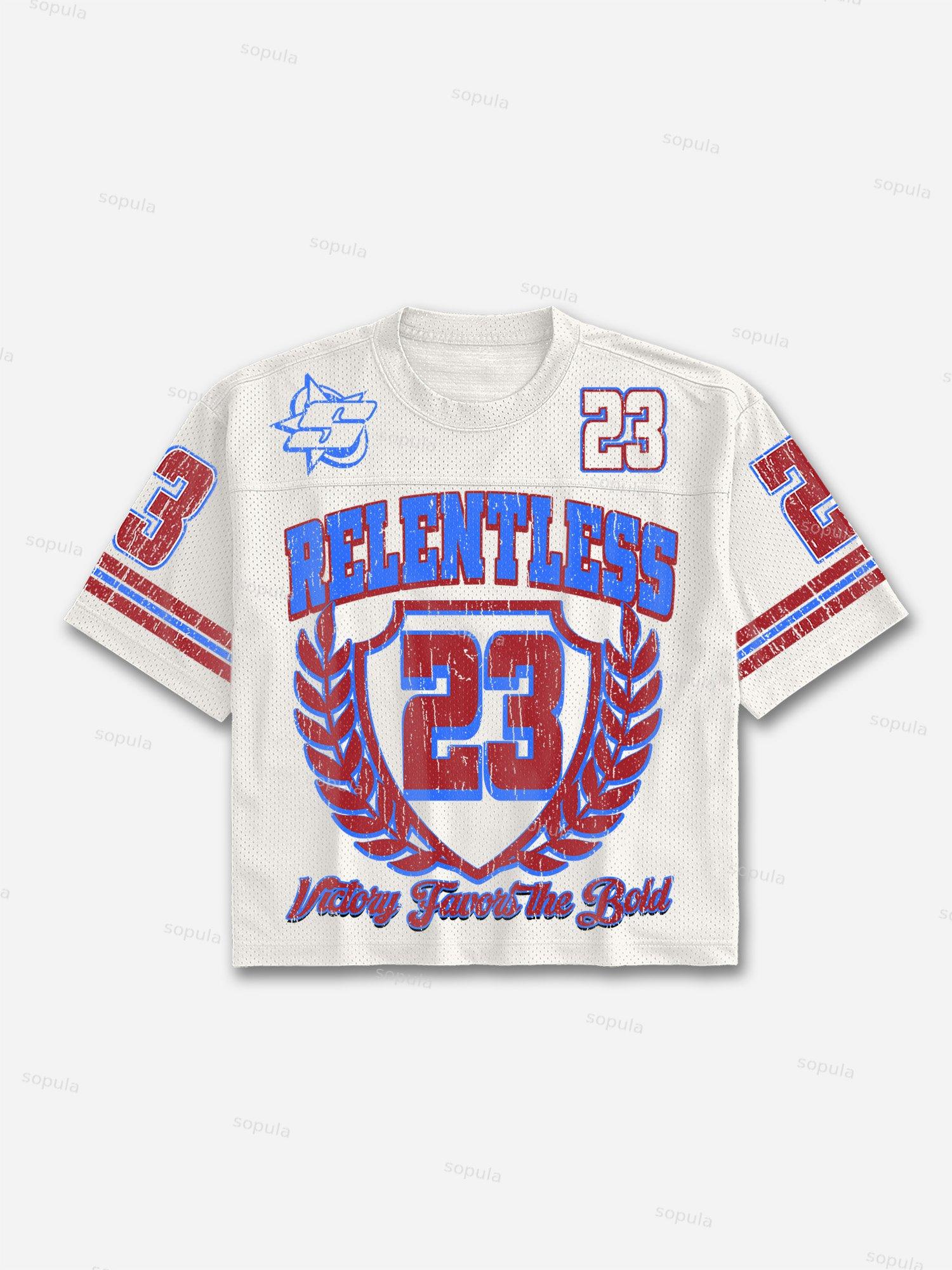 Relentless No.23 Print Blokecore Mesh Football Jersey T-shirt Product Image