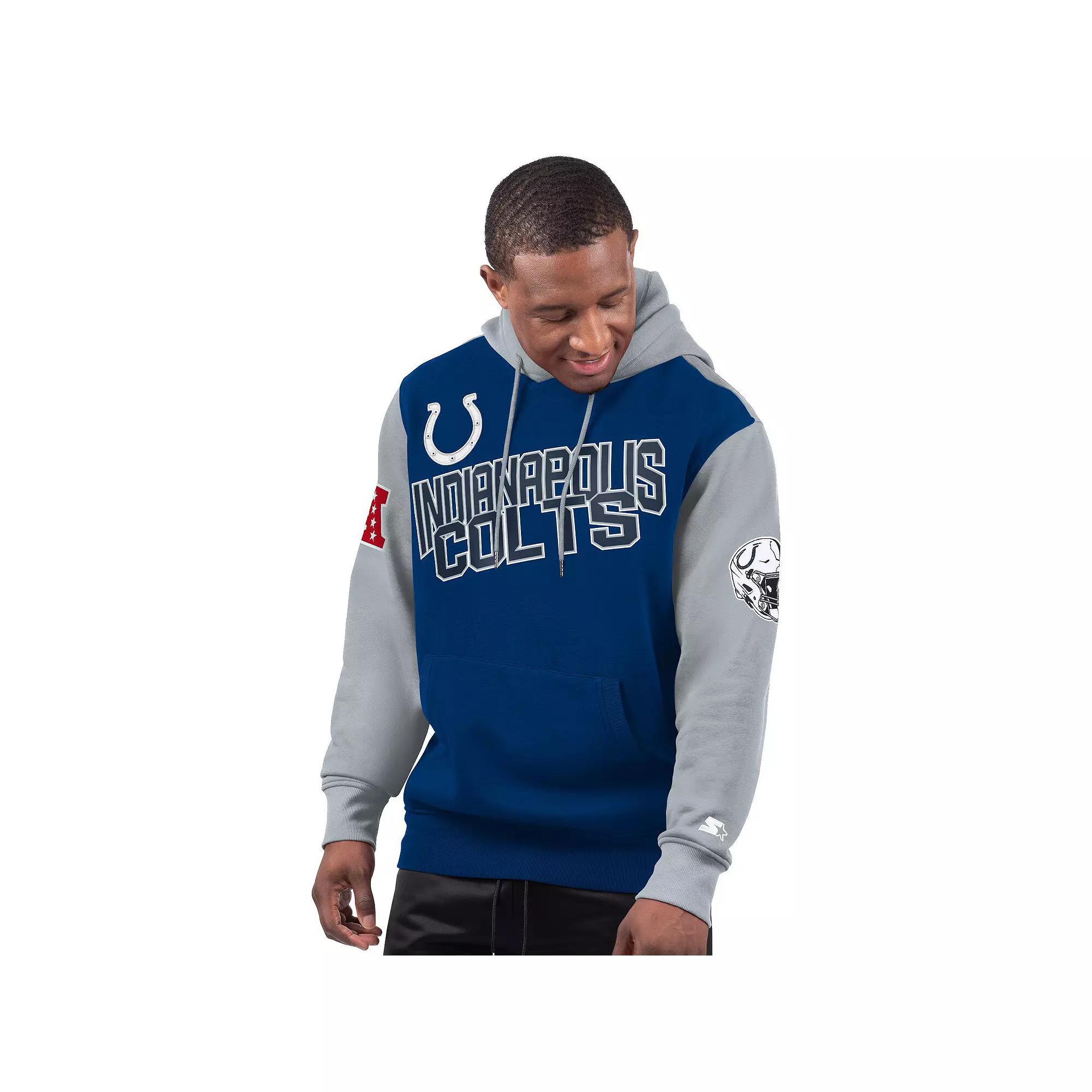 Mens Starter Royal Indianapolis Colts Extreme Pullover Hoodie Product Image