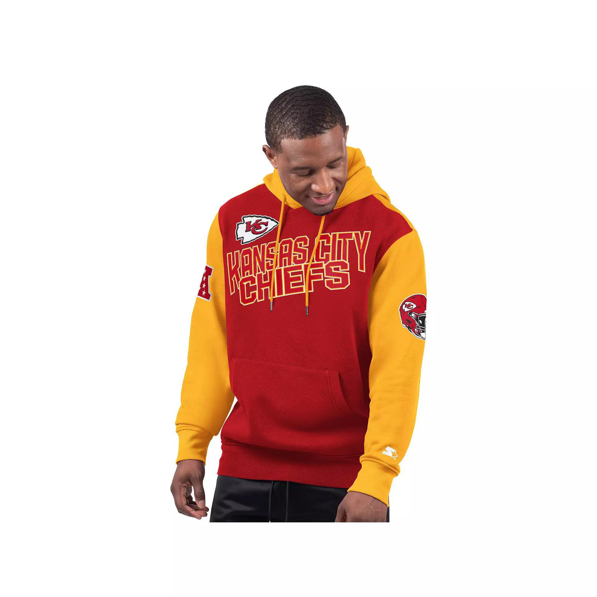 Men's Starter Red Kansas City Chiefs Extreme Pullover Hoodie, Size: Medium Product Image
