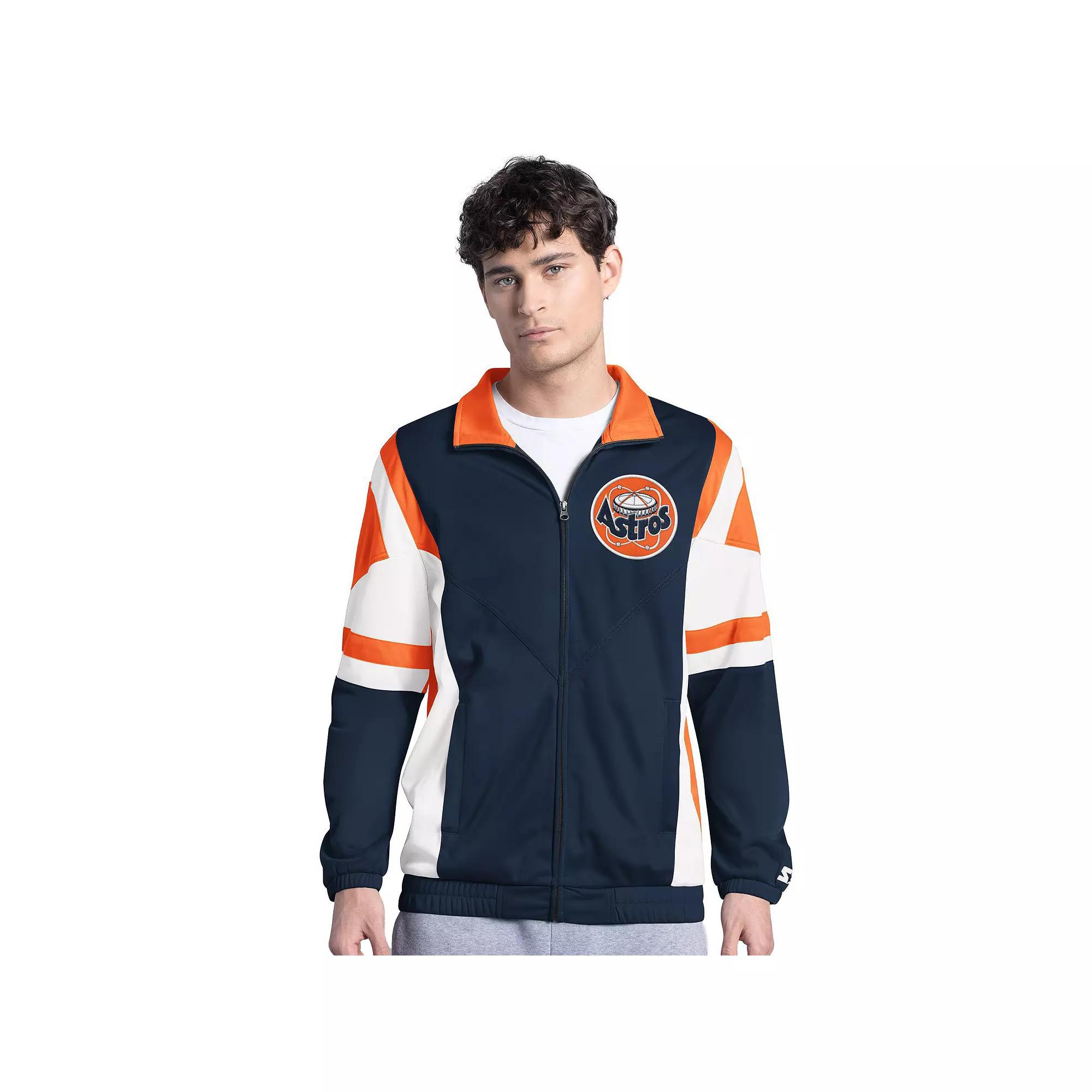 Men's Starter  Blue Denver Broncos Contender Vintage Logo Full-Zip Track Jacket, Size: Large Product Image