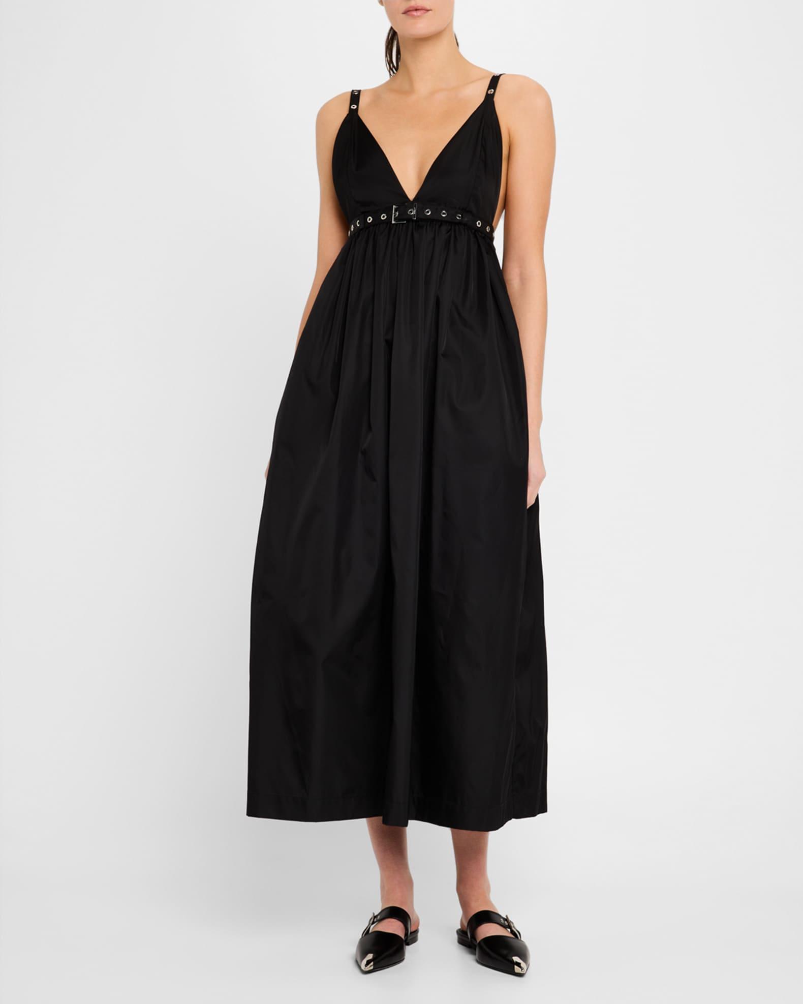 Sleeveless Plunge Empire Midi Dress Product Image