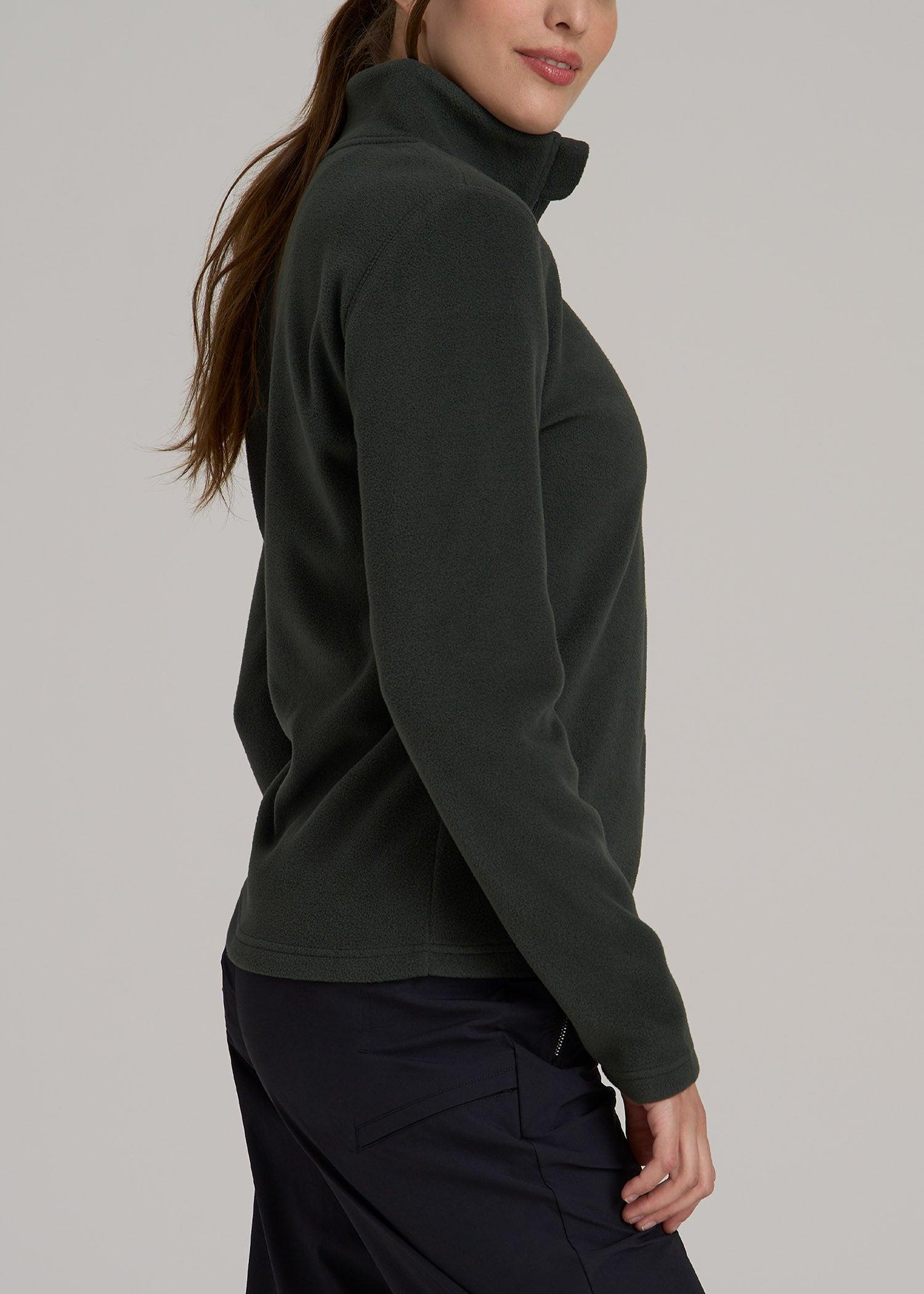 Half Zip Polar Fleece Pullover Sweater for Tall Women in Pine Grove Female Product Image