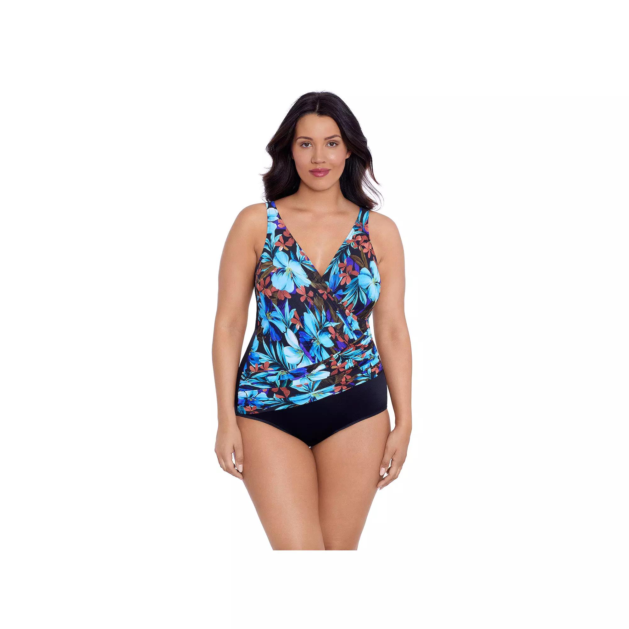 Women's Trimshaper Addison One Piece Swimsuit, Size: 16, Nocturnal Blooms Product Image