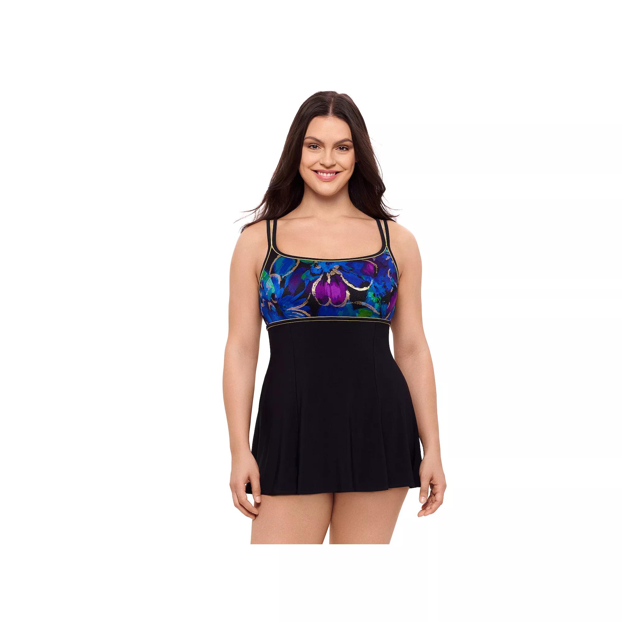 Womens Great Lengths Empire Princess Seam Swimdress One-Piece Swimsuit Product Image