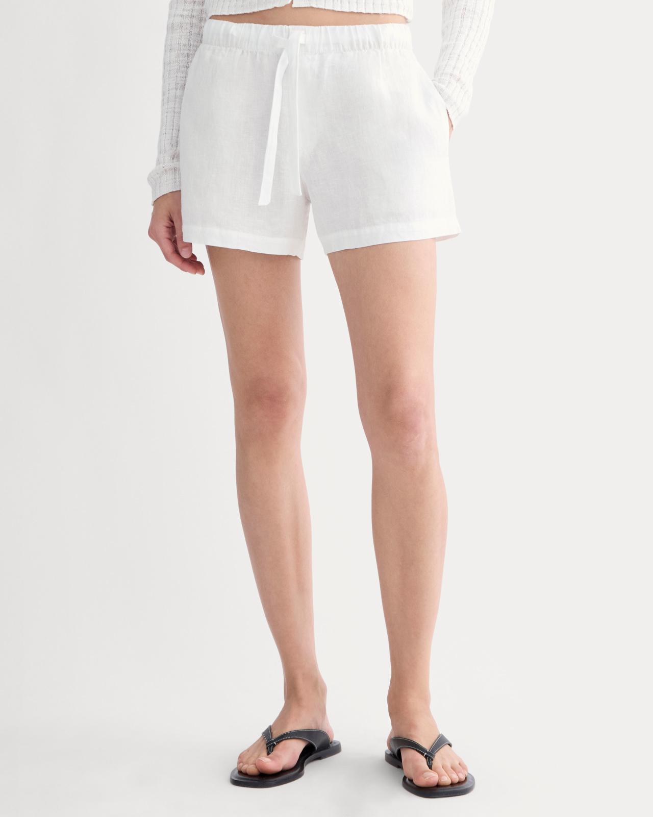 Womens Drawstring Boxer Short in Linen by Everlane Product Image