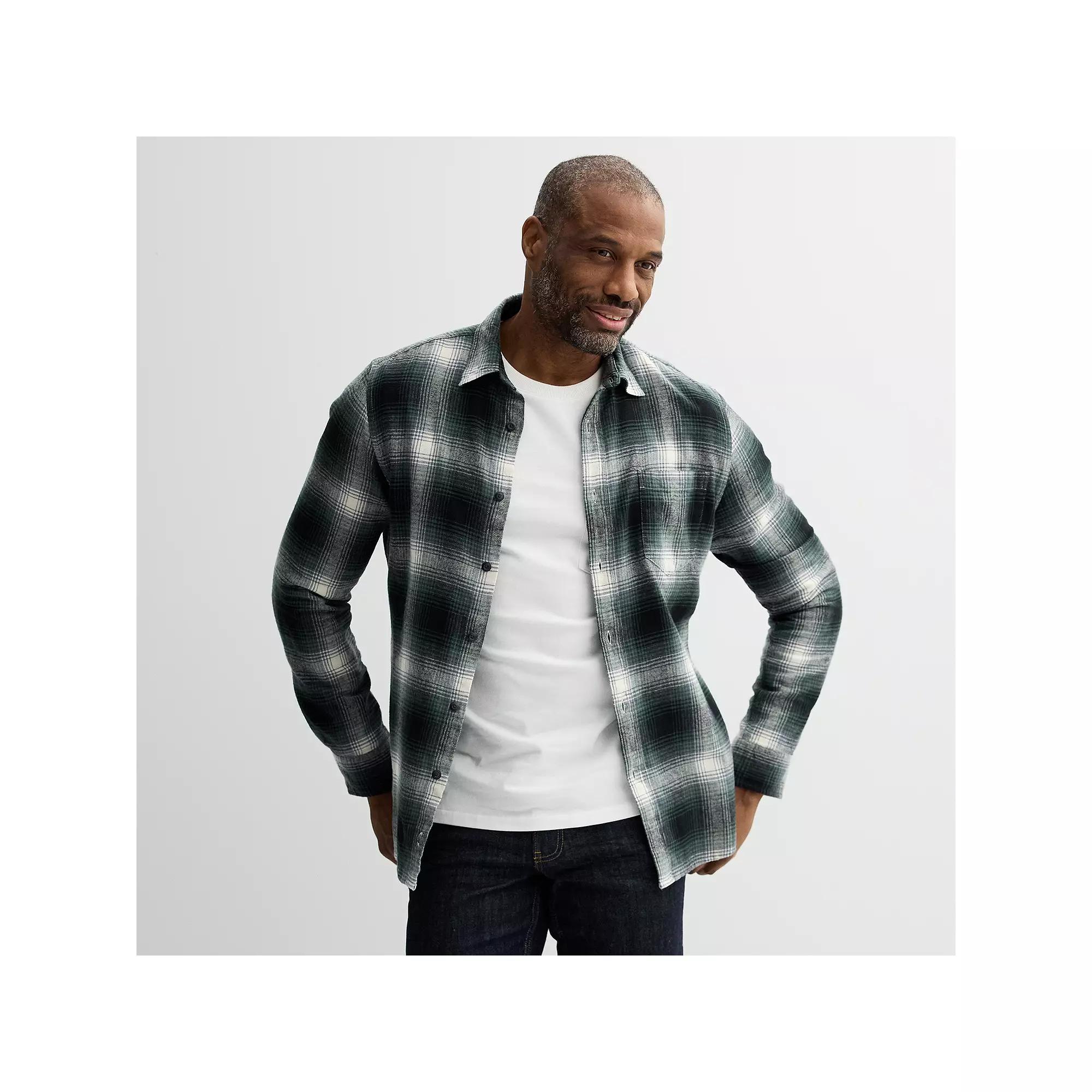 Men's Sonoma Goods For Life® One Pocket Flannel Button-Down Shirt,  Product Image