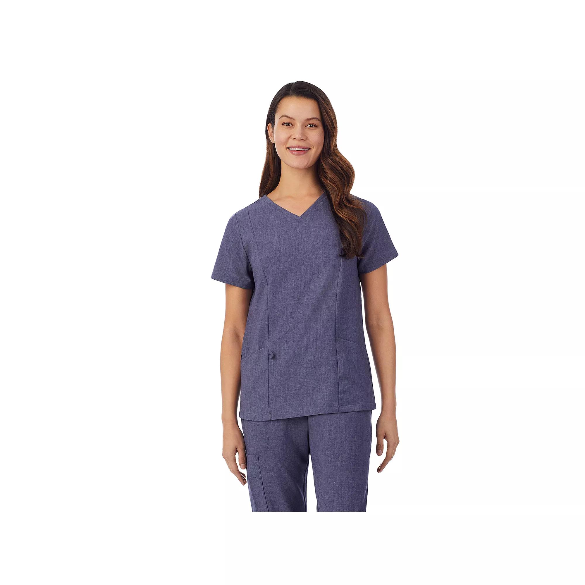Women's Missy Cuddl Duds® Scrubs V-neck Top With 3 Pockets,  Product Image