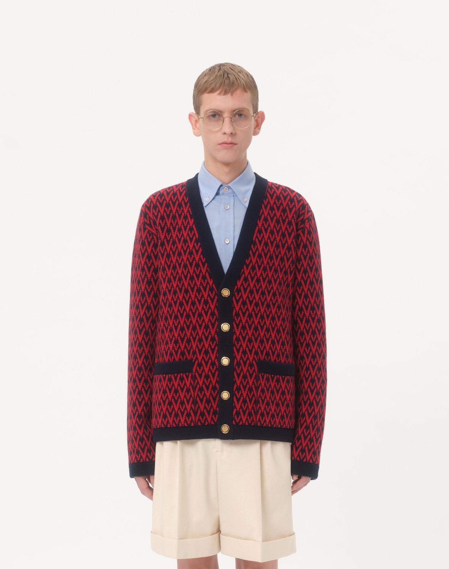 Wool Cardigan With Toute La V Pattern Product Image