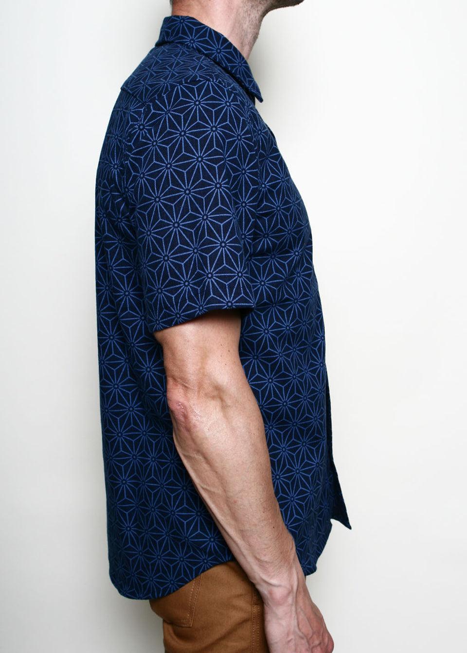 Oxford Shirt // Indigo Asanoha Product Image