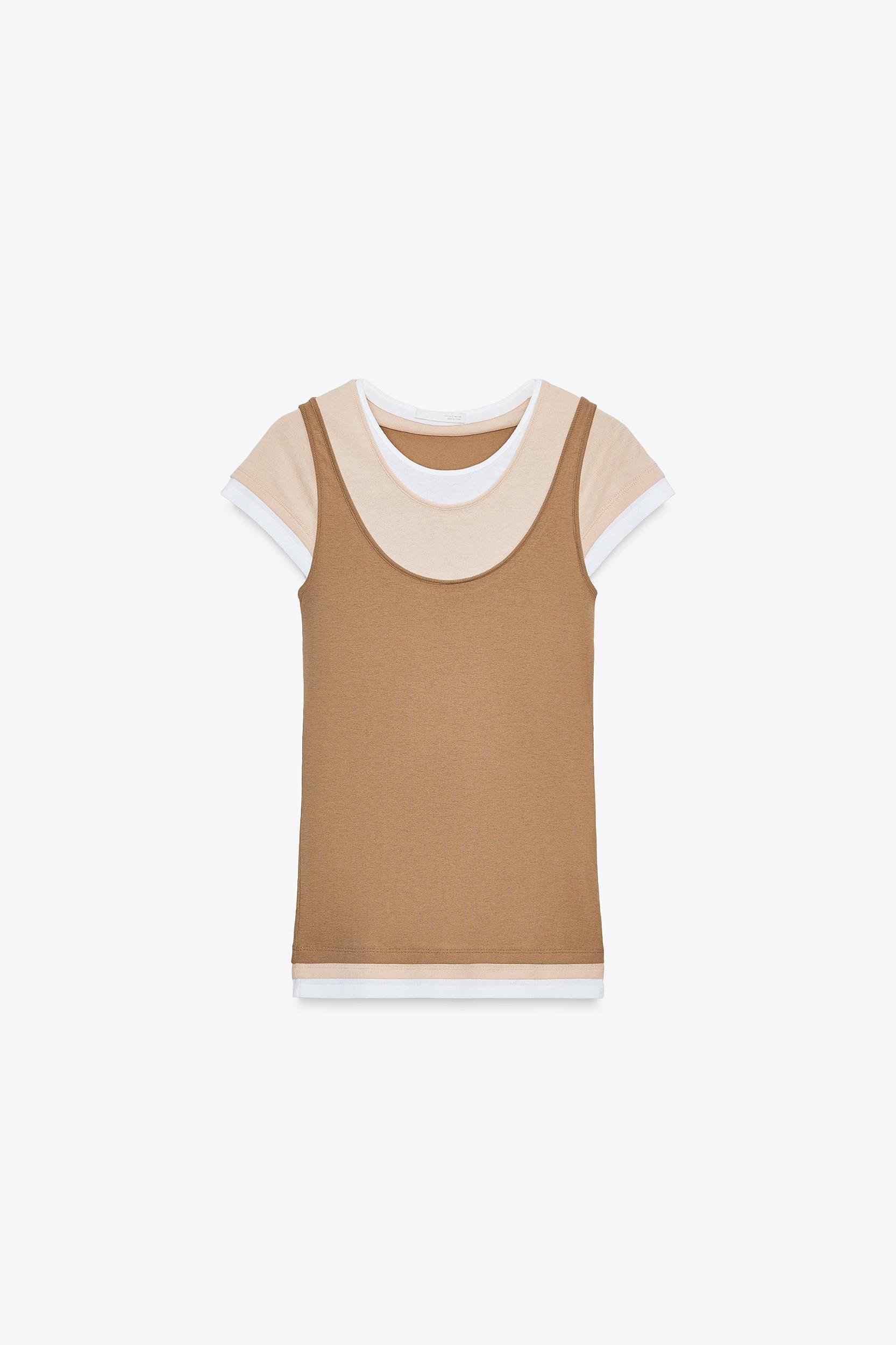 CONTRAST OVERLAY T-SHIRT Product Image