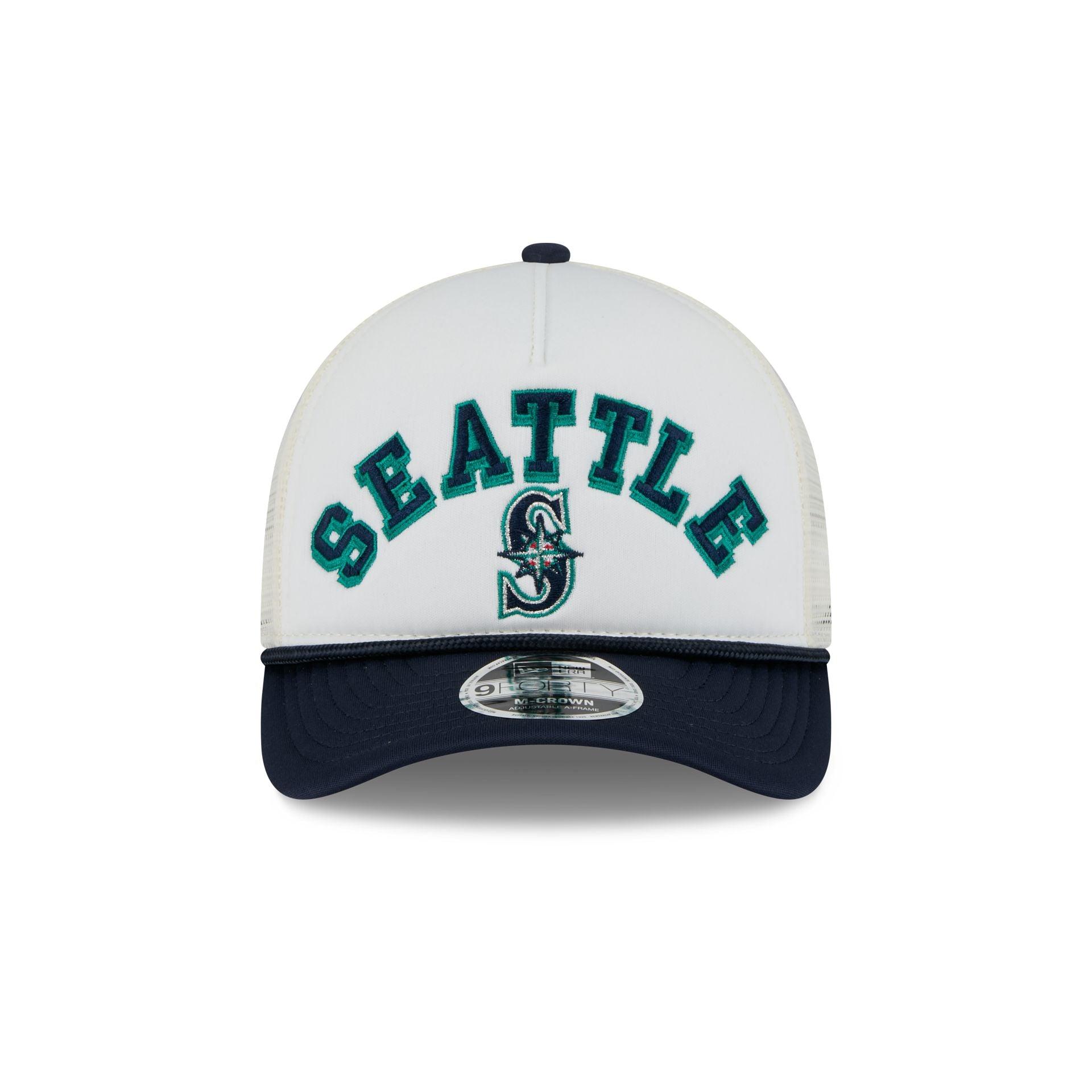 Seattle Mariners Chrome Arch 9FORTY M-Crown A-Frame Trucker Hat Male Product Image