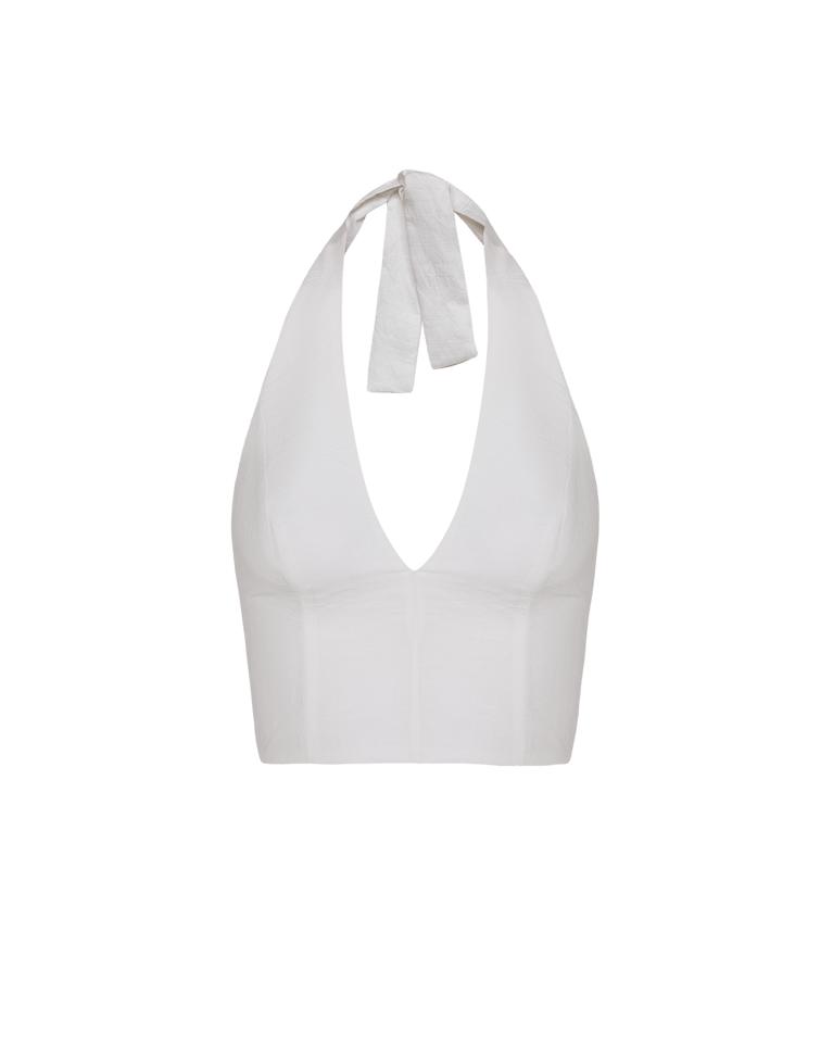 Lys Halter Top - Off White Product Image