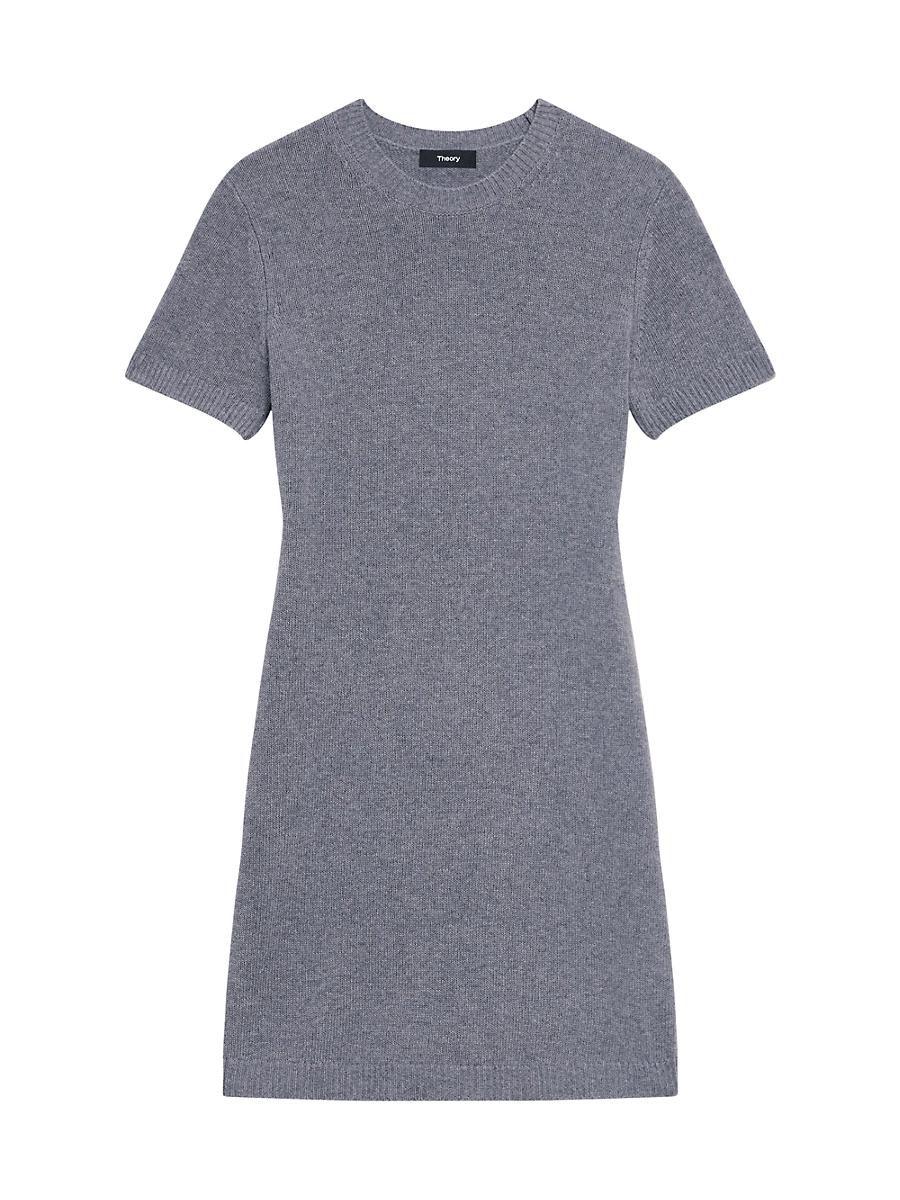 Womens Wool-Cashmere Crewneck Minidress Product Image
