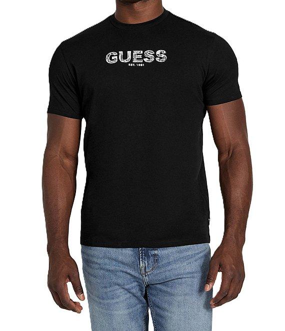 Guess Logo Embroidered Short Sleeve T-Shirt Product Image