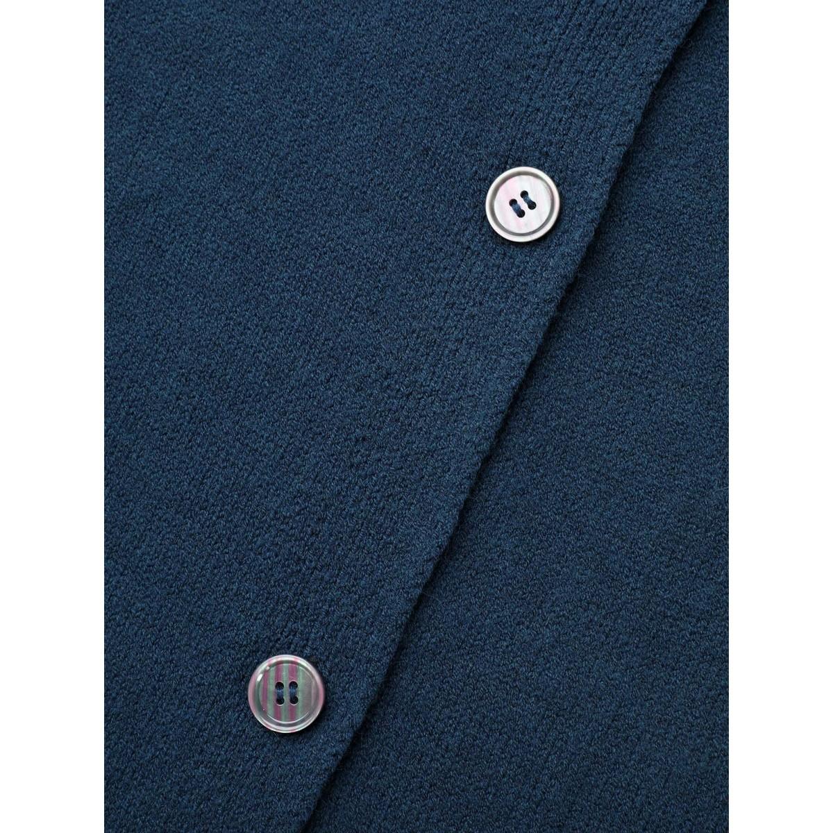 Plus Size Supersoft Essentials Shirt Collar Pockets Knit Cardigan Aegean Women Casual Loose Long Sleeve Everyday Cardigans BloomChic 28/5X Product Image