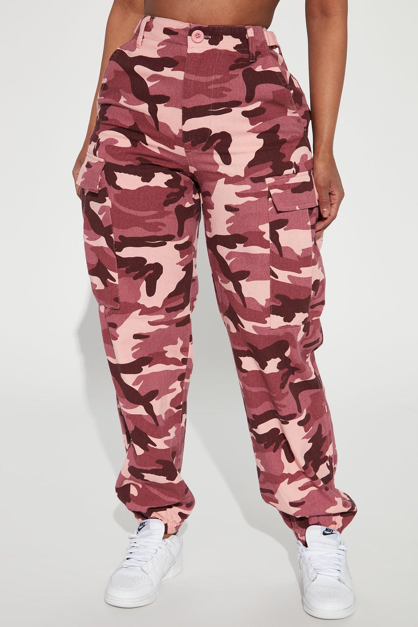 Cadet Kim Oversized Camo Pants - Pink/combo Product Image