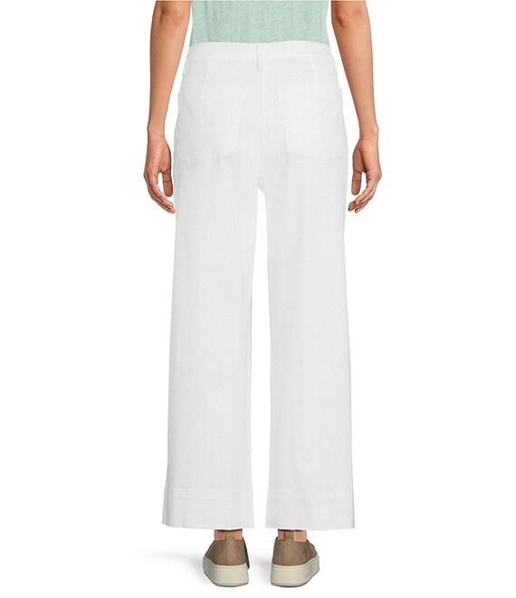 Eileen Fisher Stretch Garment-Dyed Organic Cotton Wide-Leg Pants Product Image