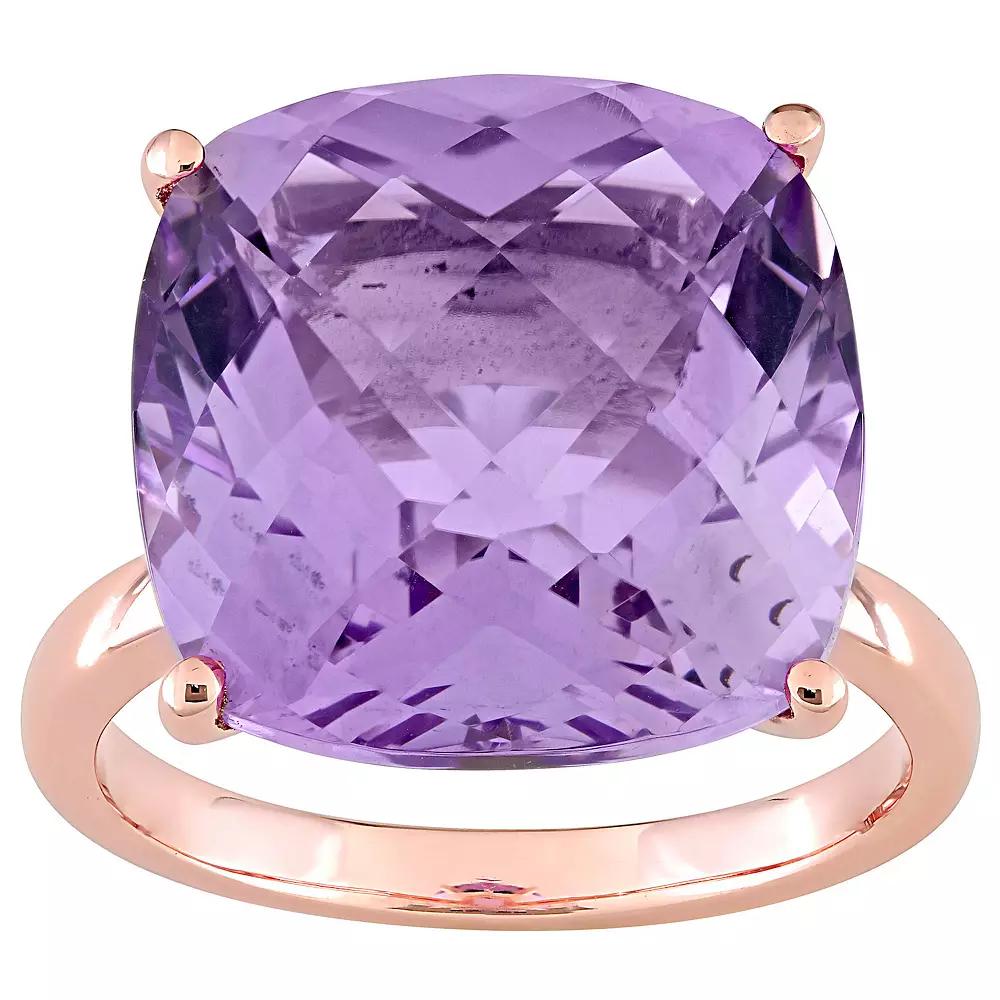 Stella Grace 14k Rose Gold Pink Amethyst Cocktail Ring, Women's, Size: 8 Product Image
