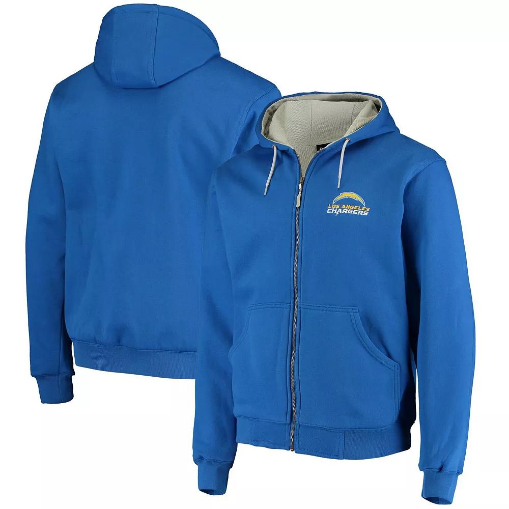 Men's Dunbrooke Royal Los Angeles Chargers Craftsman Thermal-Lined Full-Zip Hoodie,  Product Image