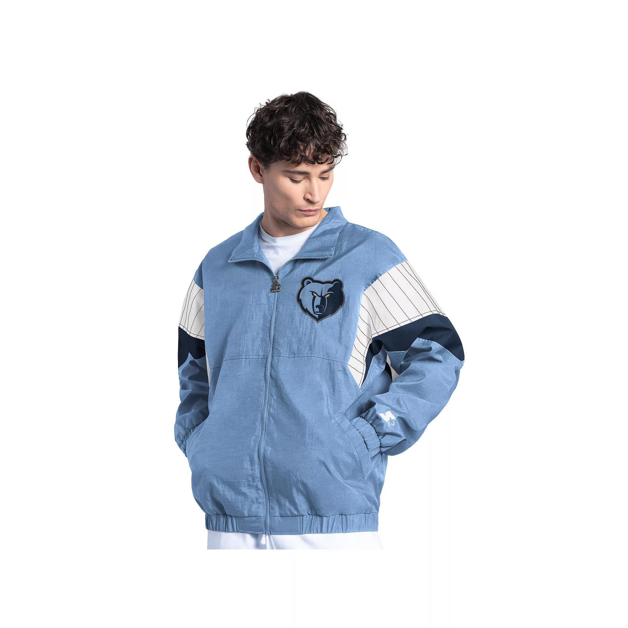 Men's Starter Light Blue Memphis Grizzlies Yard Line Full-Zip Jacket,  Product Image