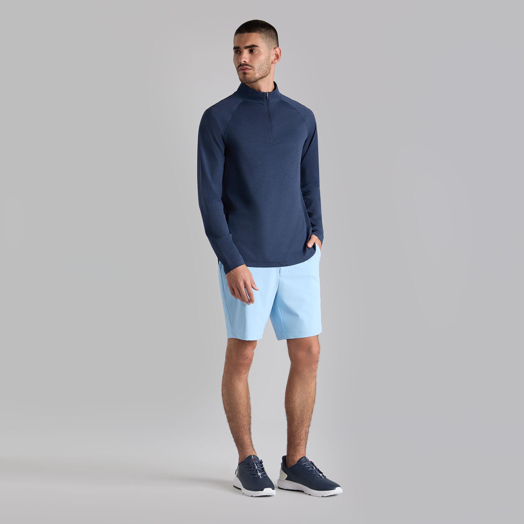 TECH MÉLANGE RAGLAN QUARTER ZIP PULLOVER Product Image