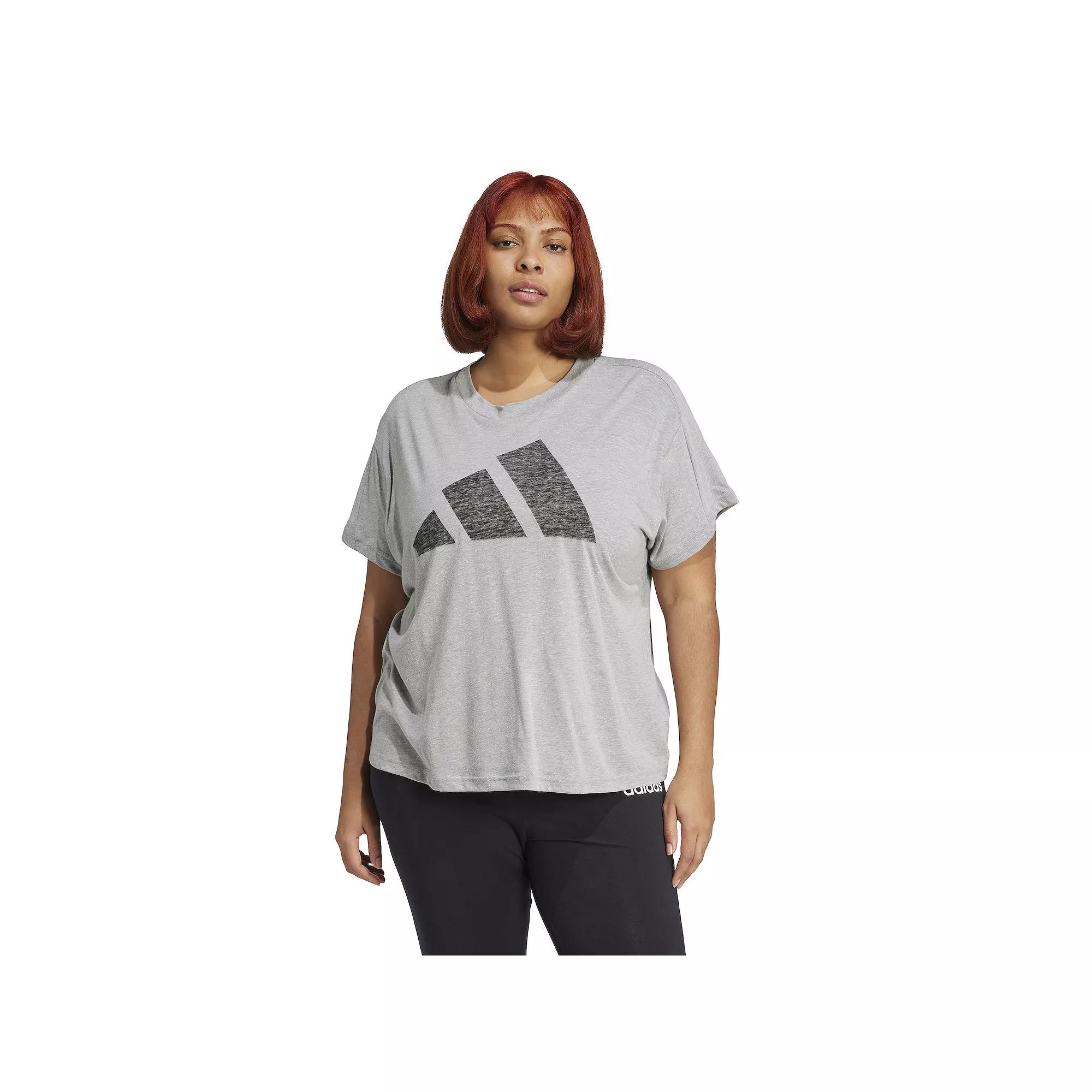 Plus Size adidas Essentials Winners T-Shirt, Women's, Size: 2XL, Grey Product Image