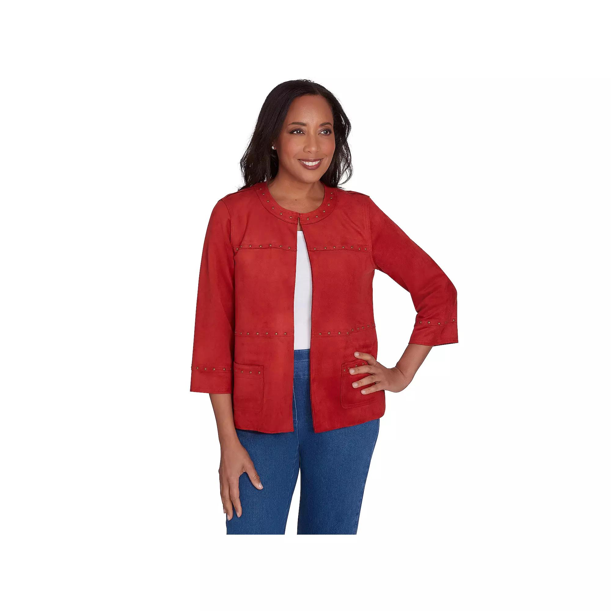 Women's Alfred Dunner Timeless Suede Jacket, Size: XL Product Image