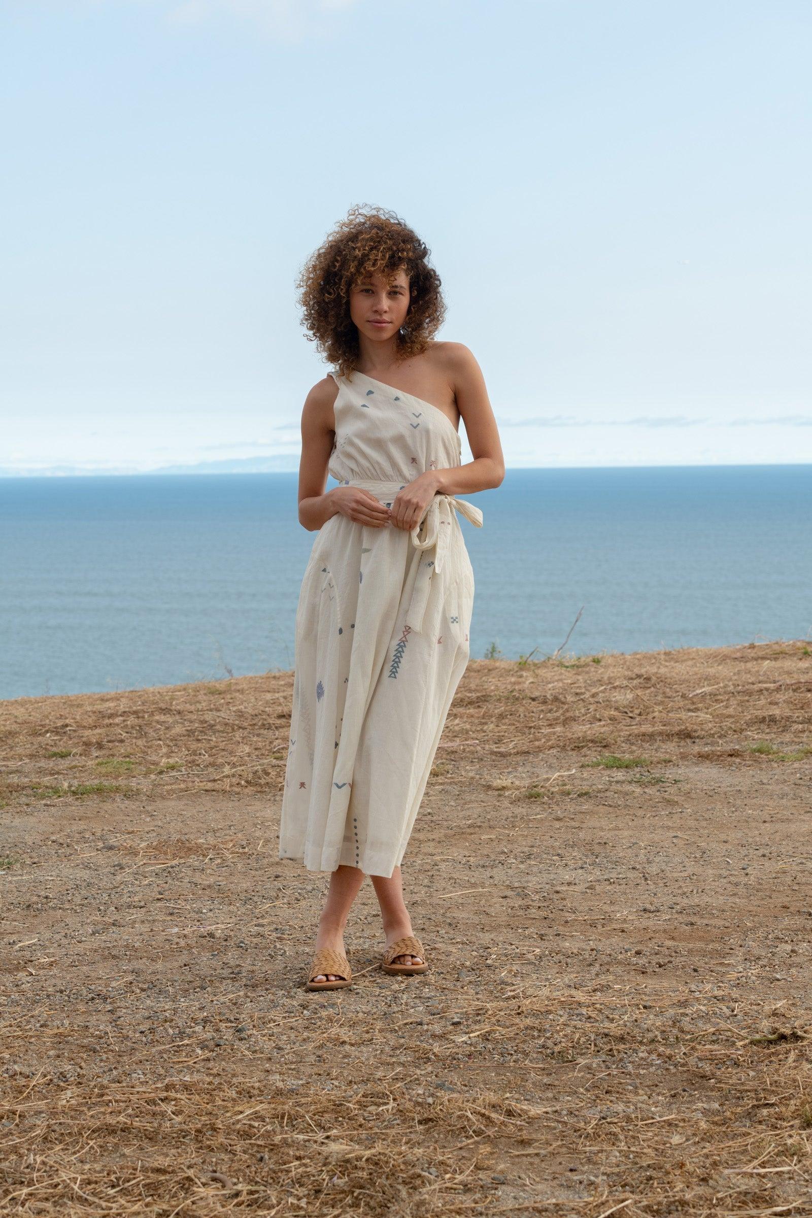 Off-white one shoulder Dress Product Image