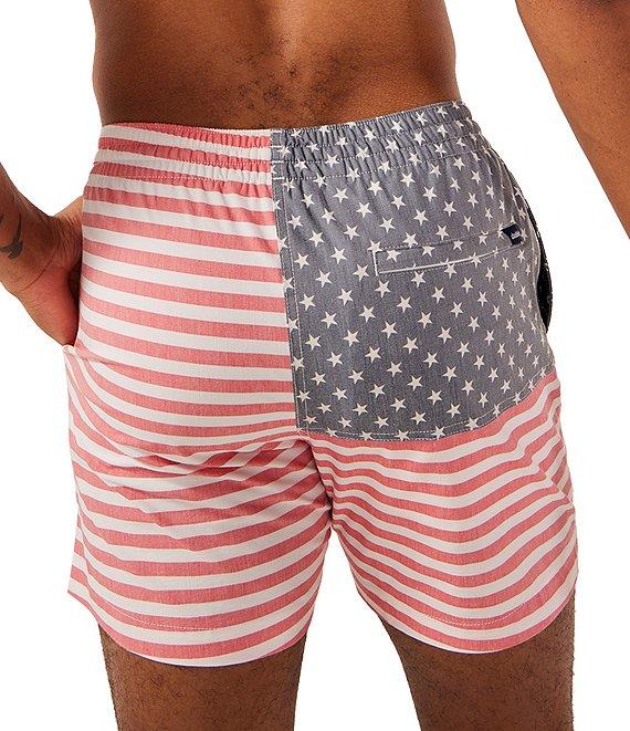 Chubbies Mericas 5.5#double; American Flag Swim Trunks Product Image