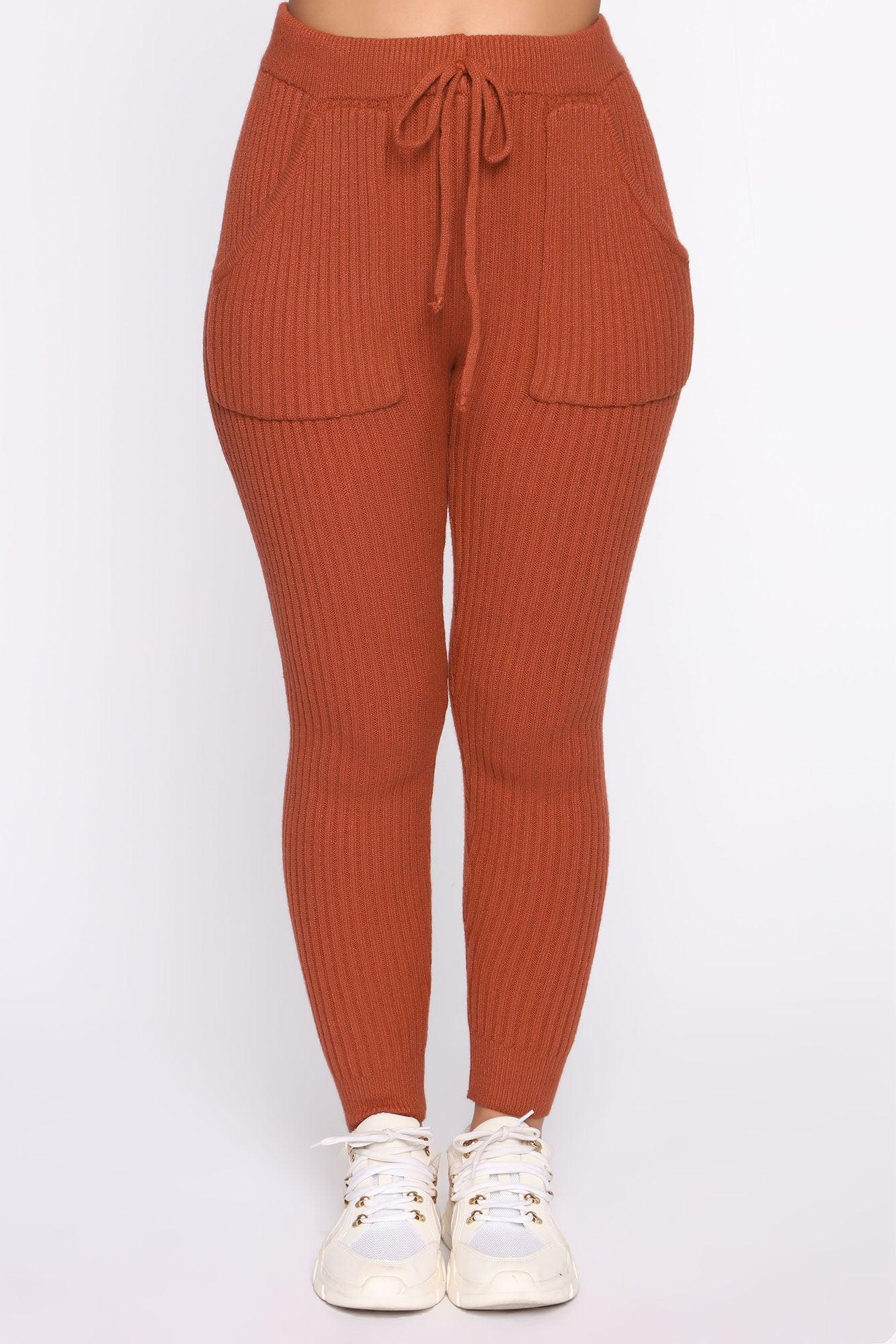 Cozy Nights Pant Set - Rust Product Image