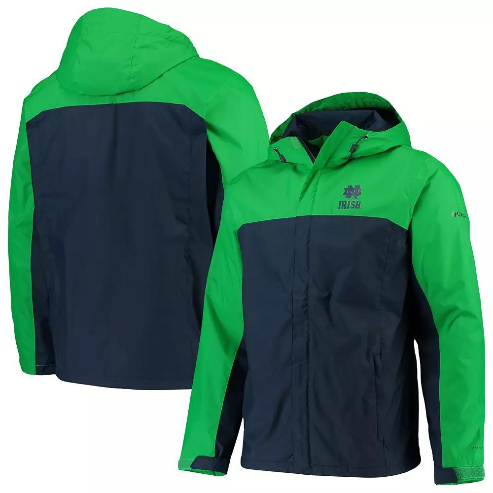 Men's Columbia Green/Navy Notre Dame Fighting Irish Glennaker Storm Full-Zip Jacket, Size: Medium Product Image