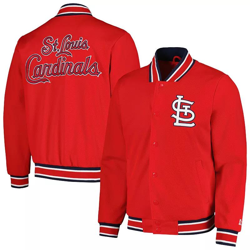 Men's Starter Red St. Louis Cardinals Secret Weapon Full-Snap Jacket,  Product Image
