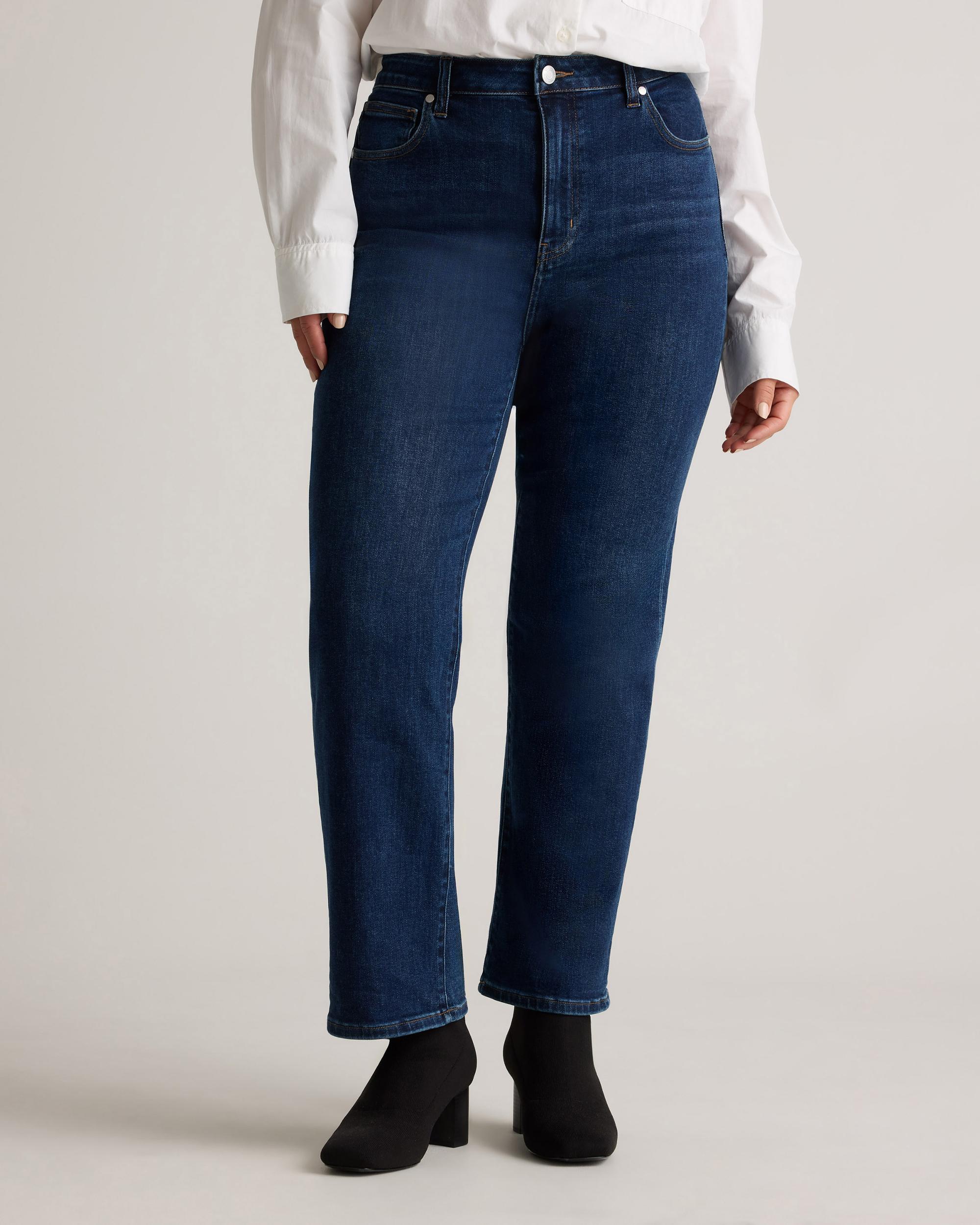 Quince | Women's Bella Stretch Straight Jeans Organic Cotton Product Image