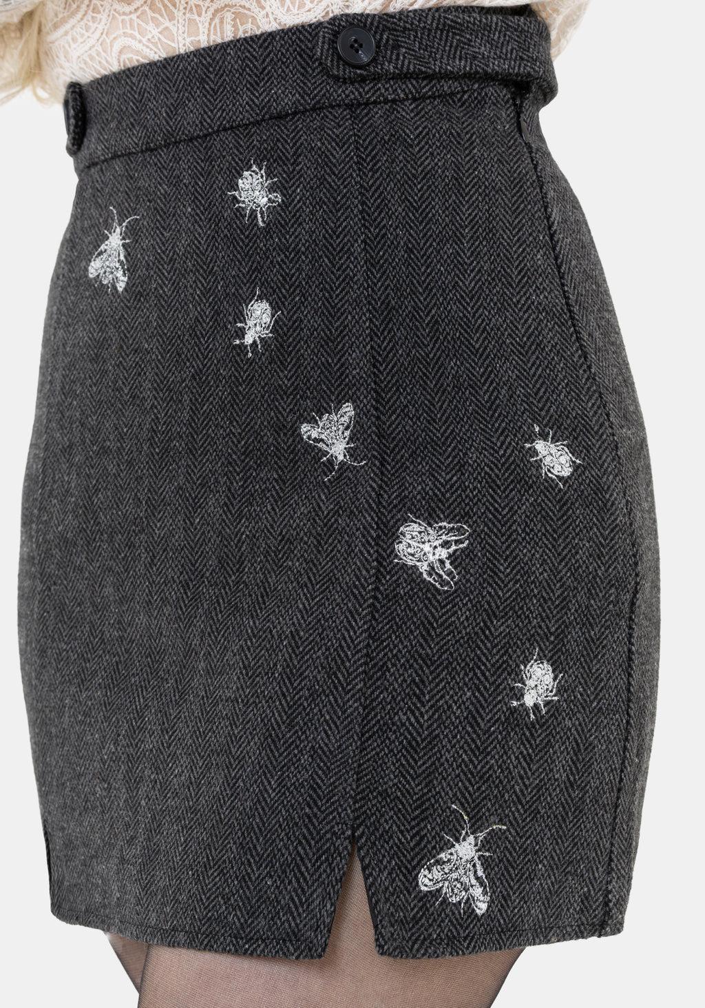 Chrysina Beetle Sequin Embellished Pleated Mini Skirt Product Image