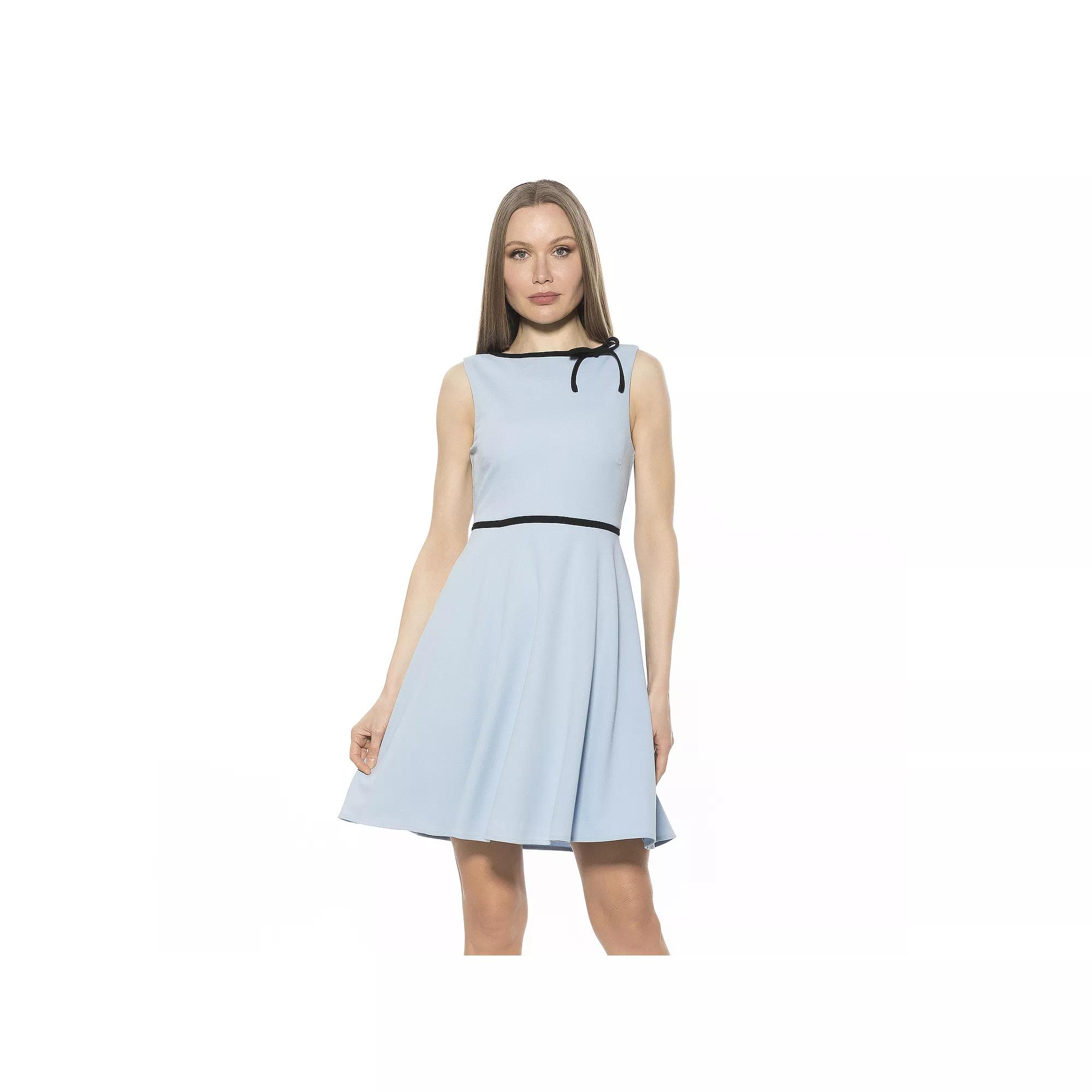 Women's ALEXIA ADMOR Ida Crewneck Fit And Flare Dress,  Product Image
