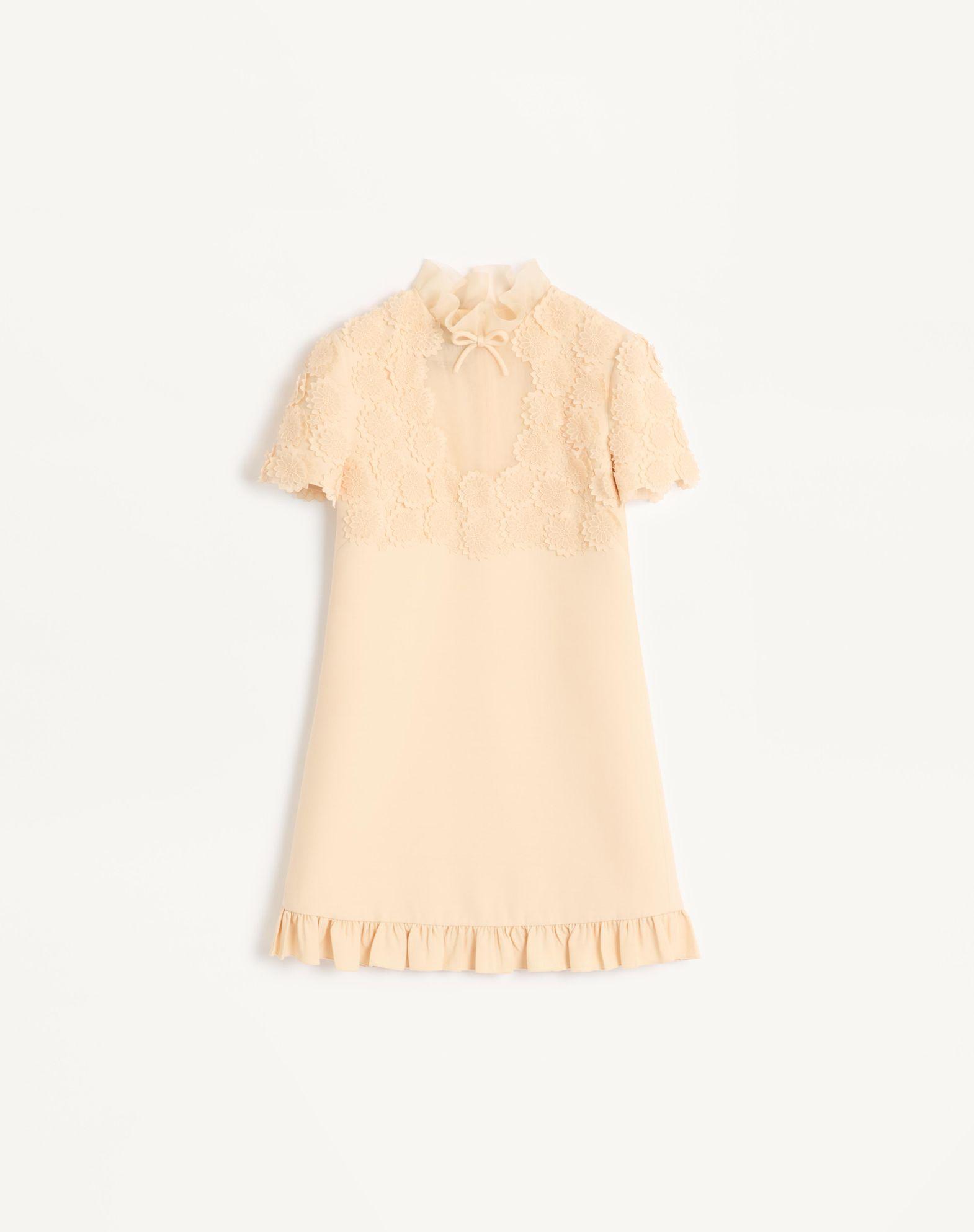 Embroidered Crepe Couture Short Dress Product Image