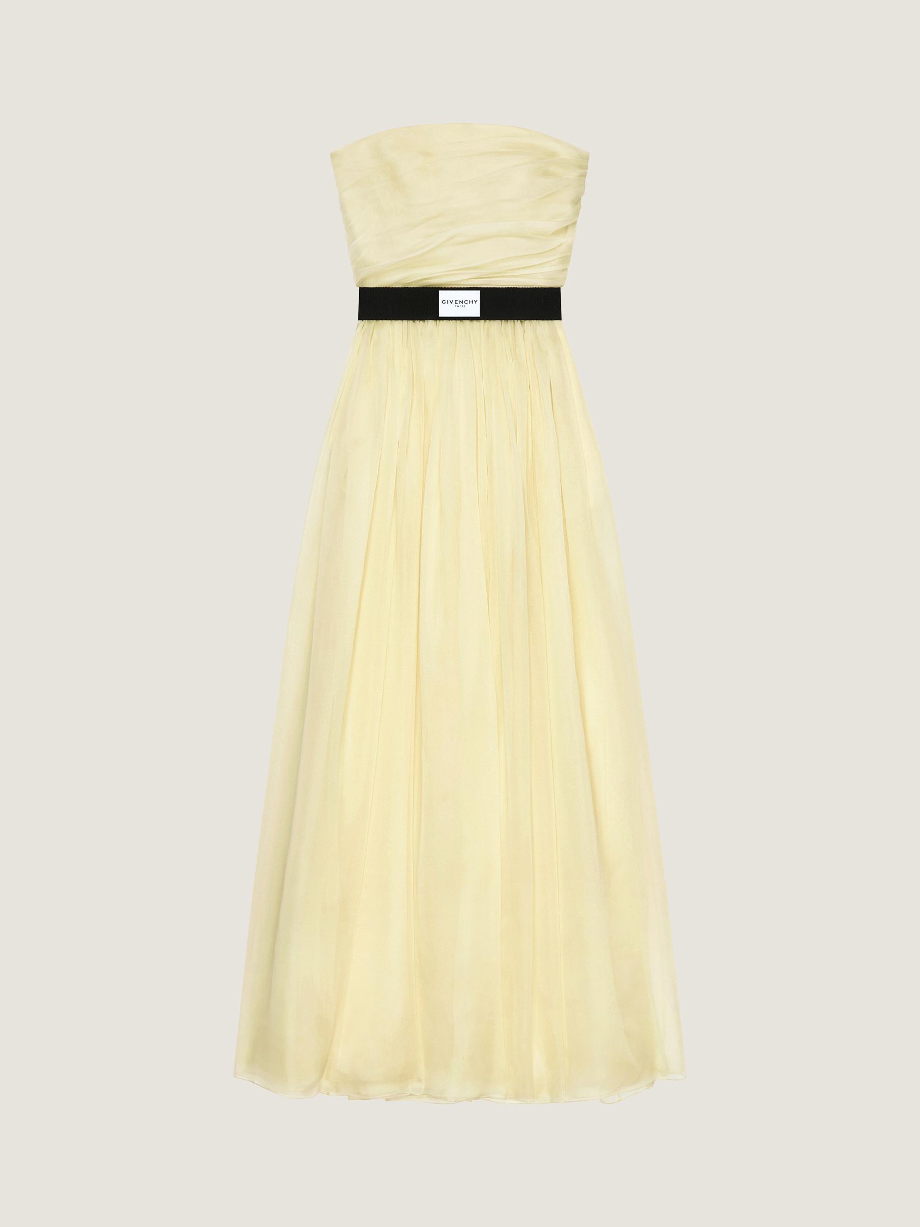 Bustier evening dress in organza Product Image