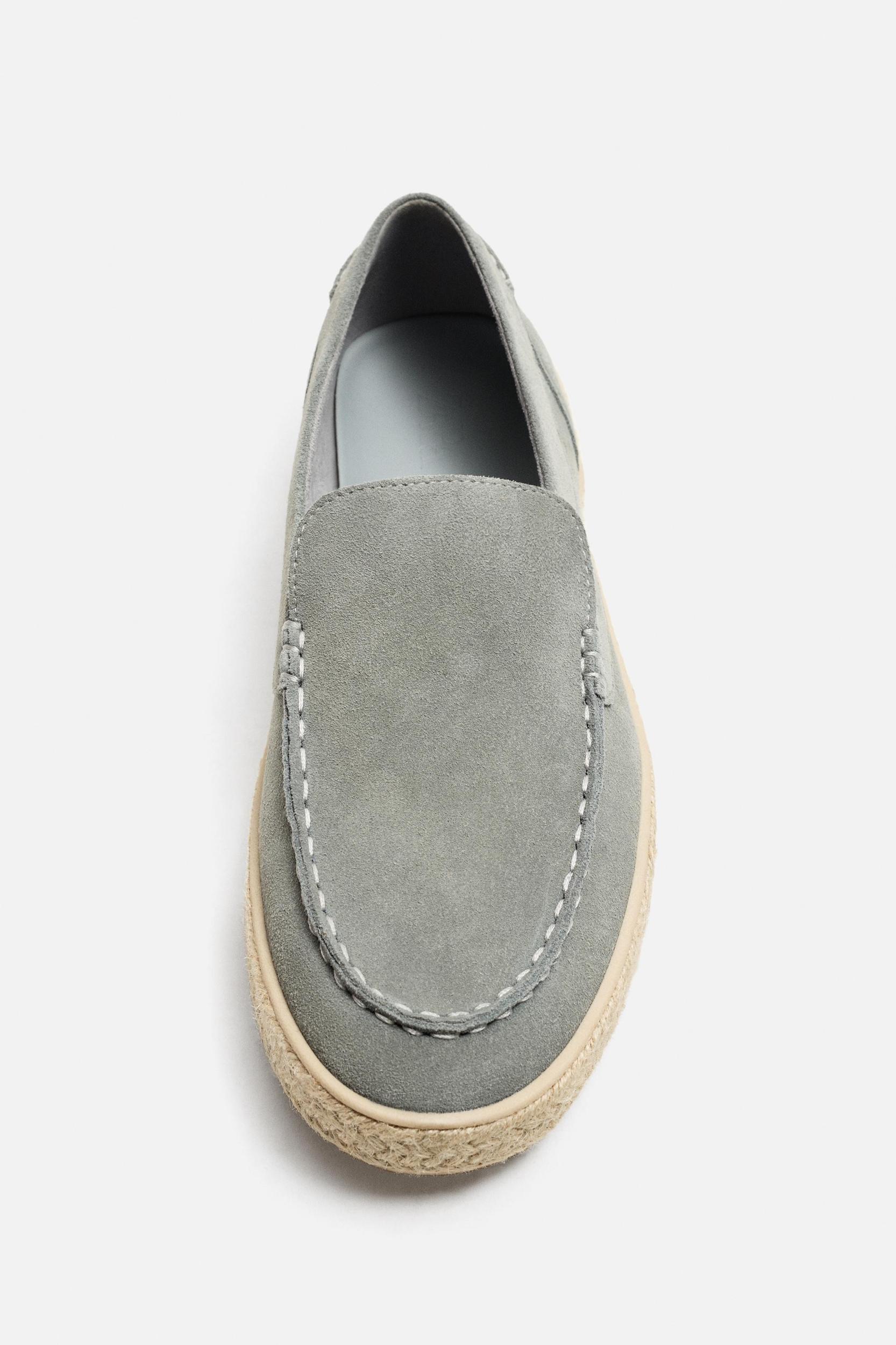 LEATHER JUTE LOAFERS Product Image
