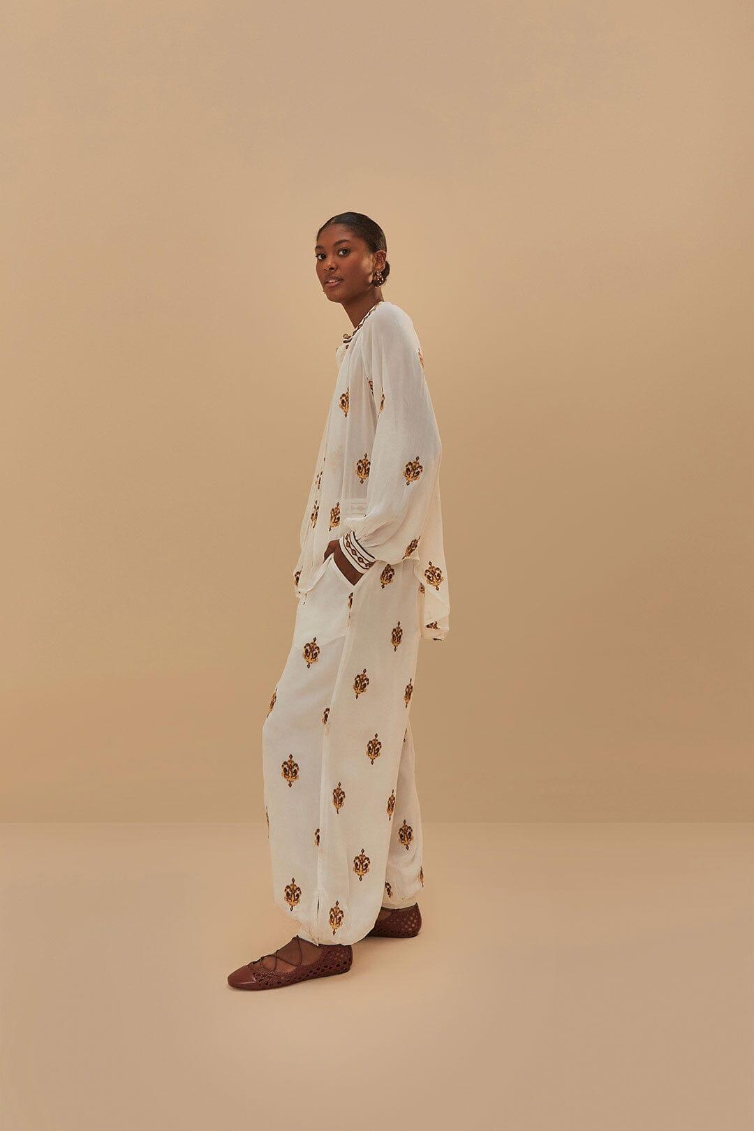 Off-White Anchor Tapestry Embroidered Pants Product Image