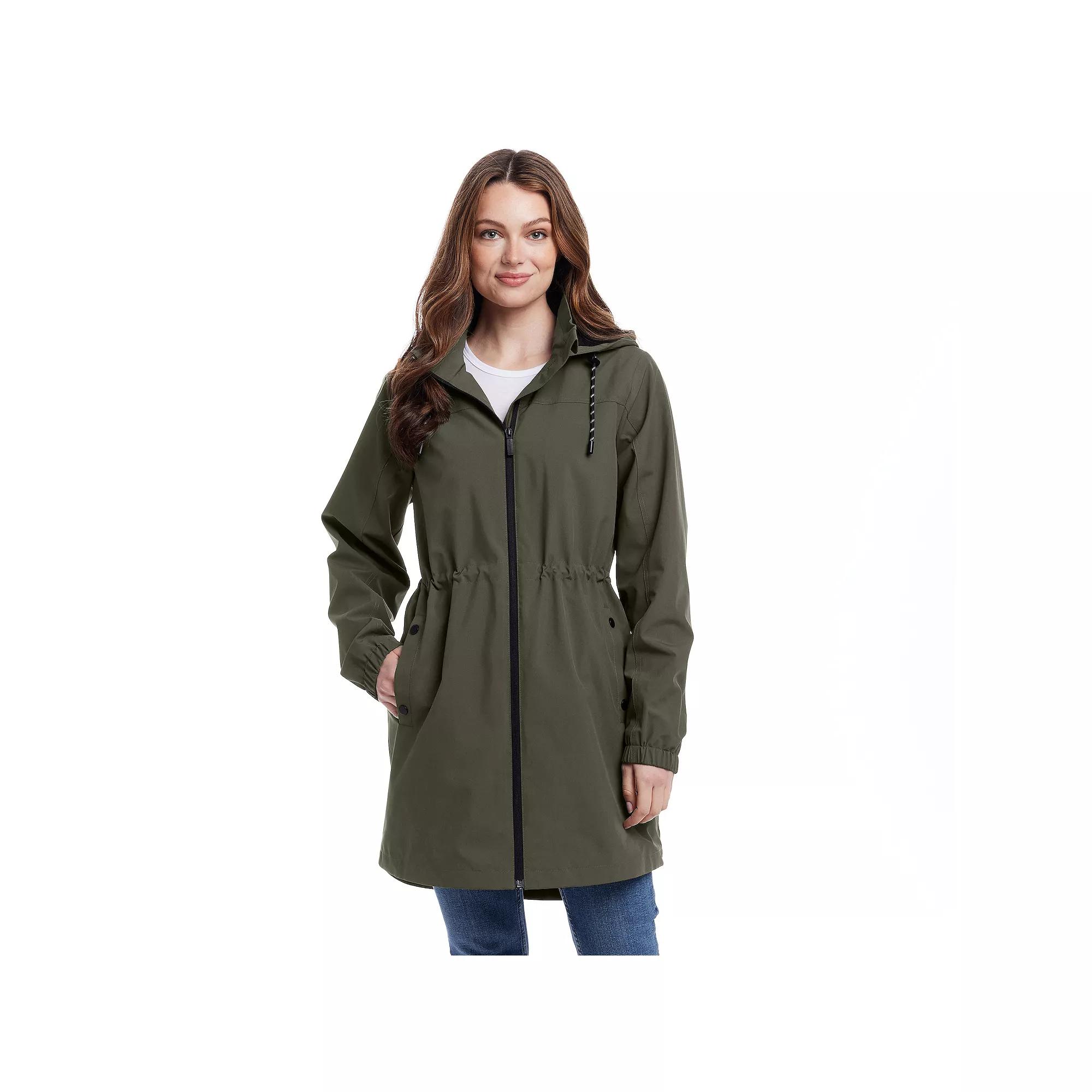 Women's Weathercast Hooded Anorak Jacket, Size: XL, Green Product Image