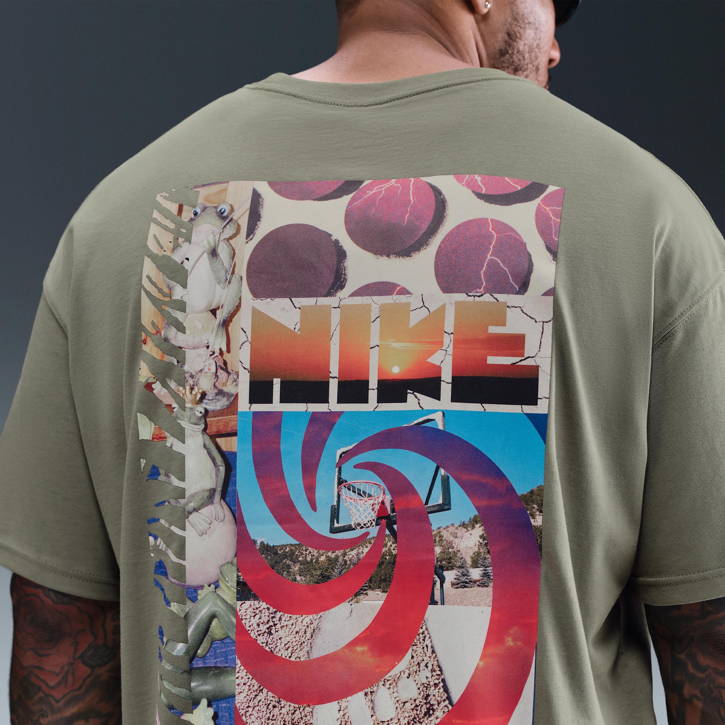 Nike Mens Nike NSW M90 Open T-Shirt - Mens Light Army Product Image