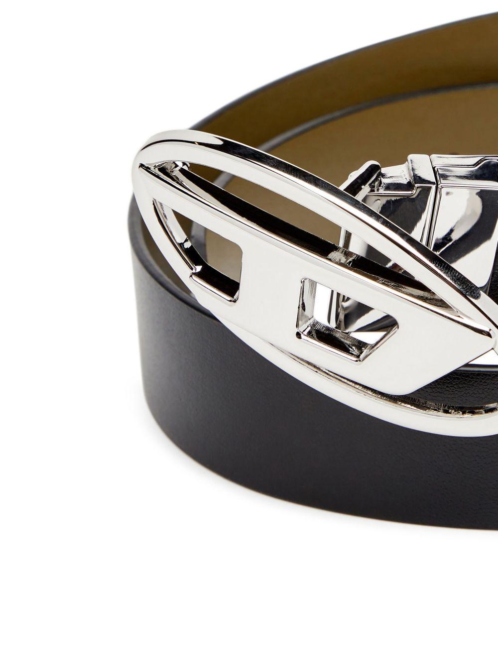 B-1DR logo-buckle leather belt Product Image