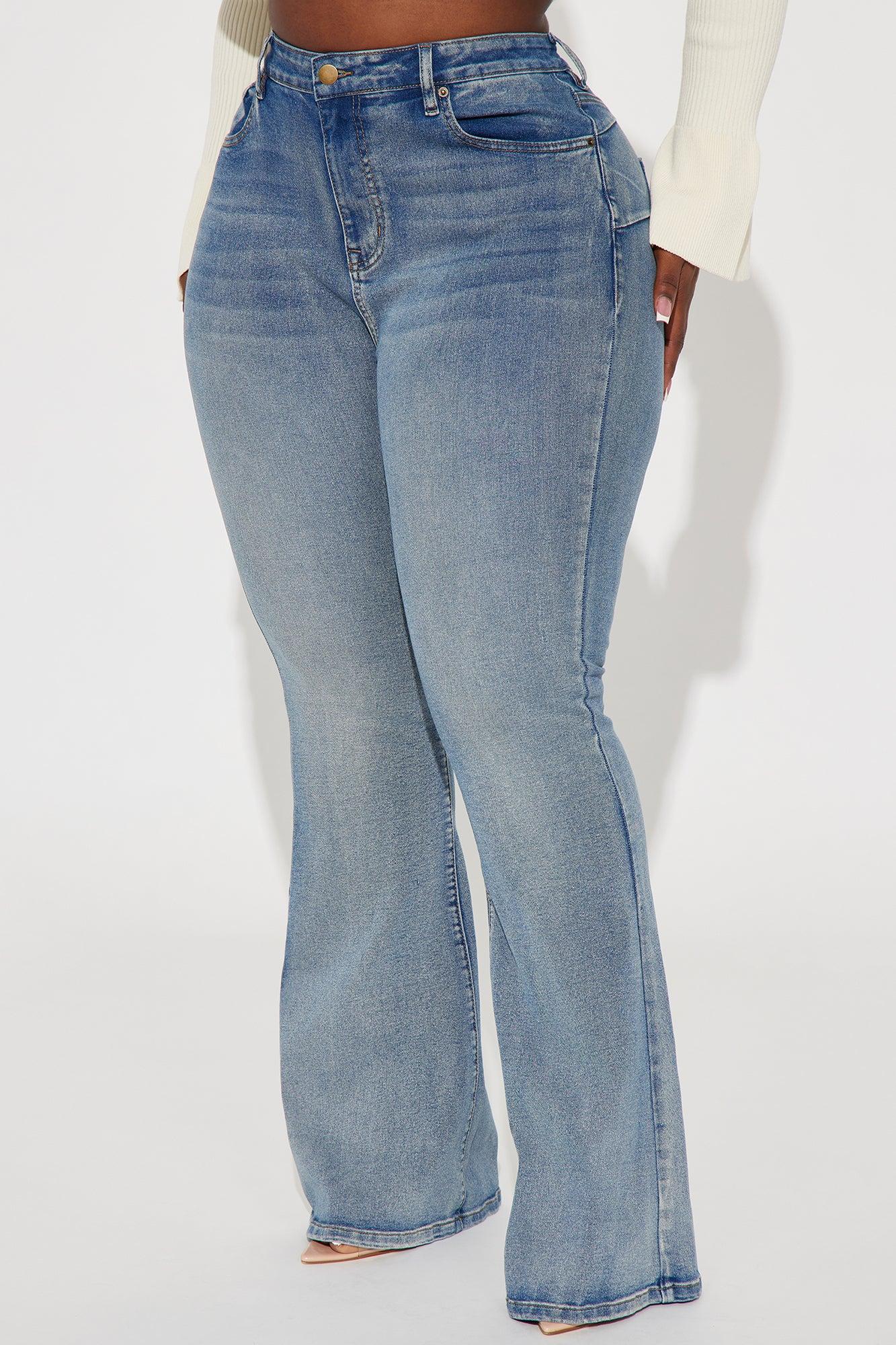 Gemma Sculpting Stretch Flare Jeans - Vintage Wash Product Image