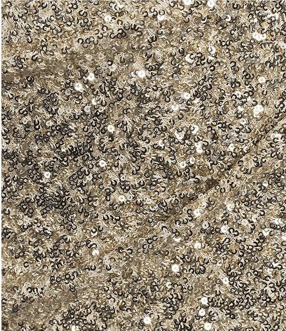 Honey and Rosie Spaghetti Strap Empire Seam Allover Sequin Dress Product Image