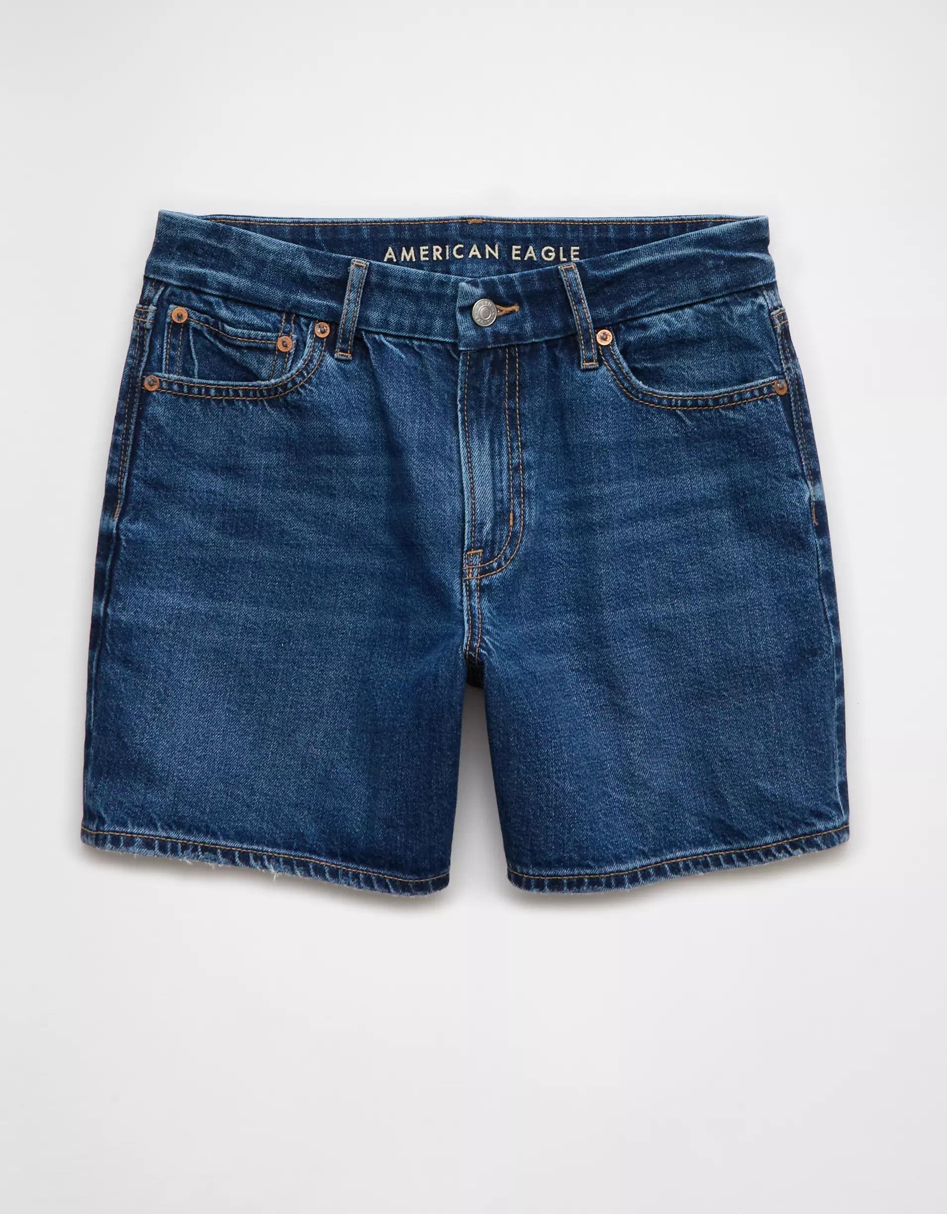 AE 6" Strigid Curvy Super High-Waisted Relaxed Denim Short Product Image