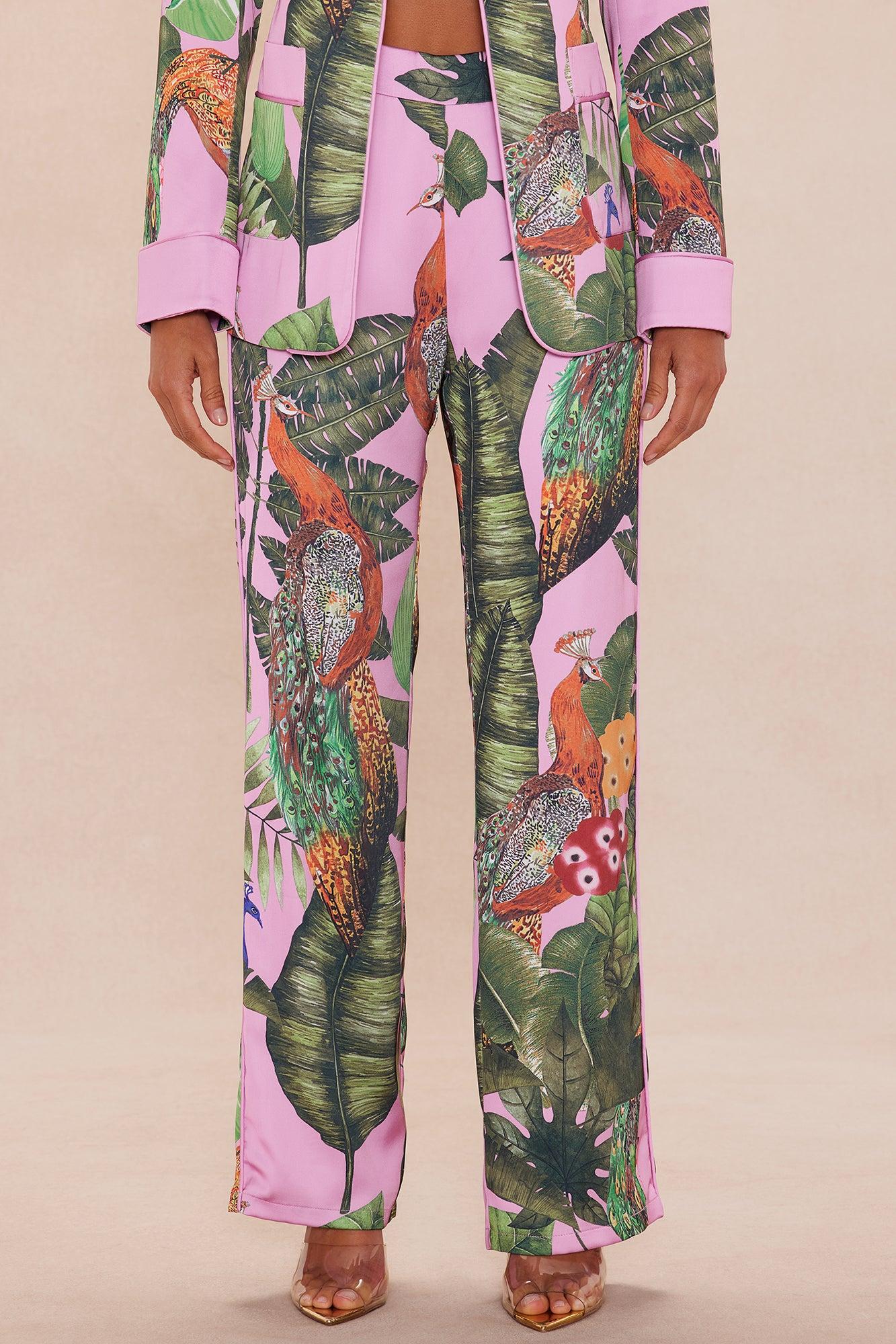 Private Island Satin Suit Set - Pink/combo Female Product Image