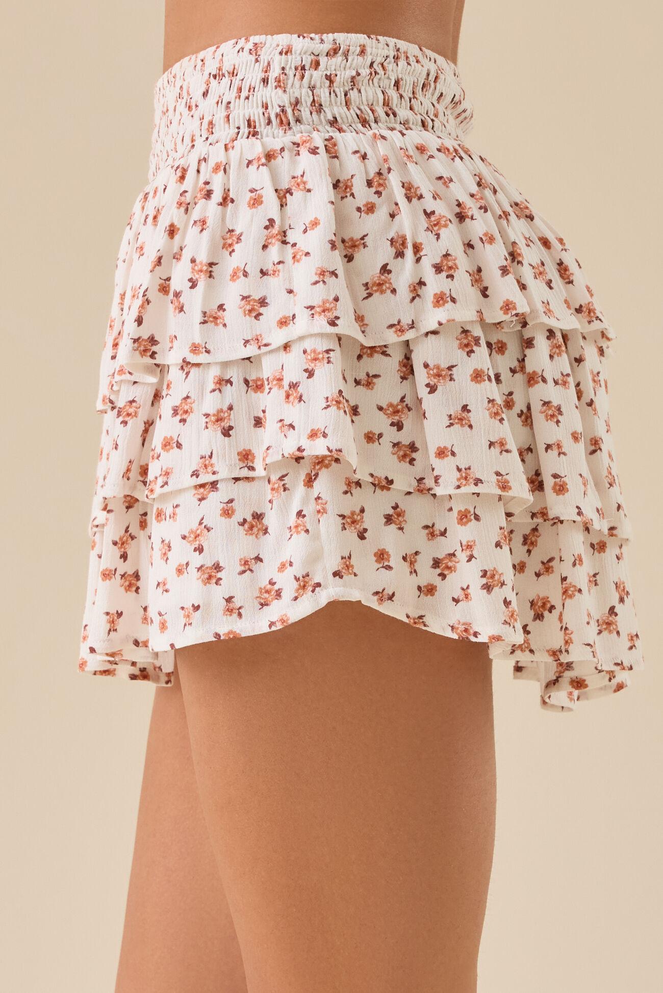 Charlotte Floral Smocked Skirt Product Image