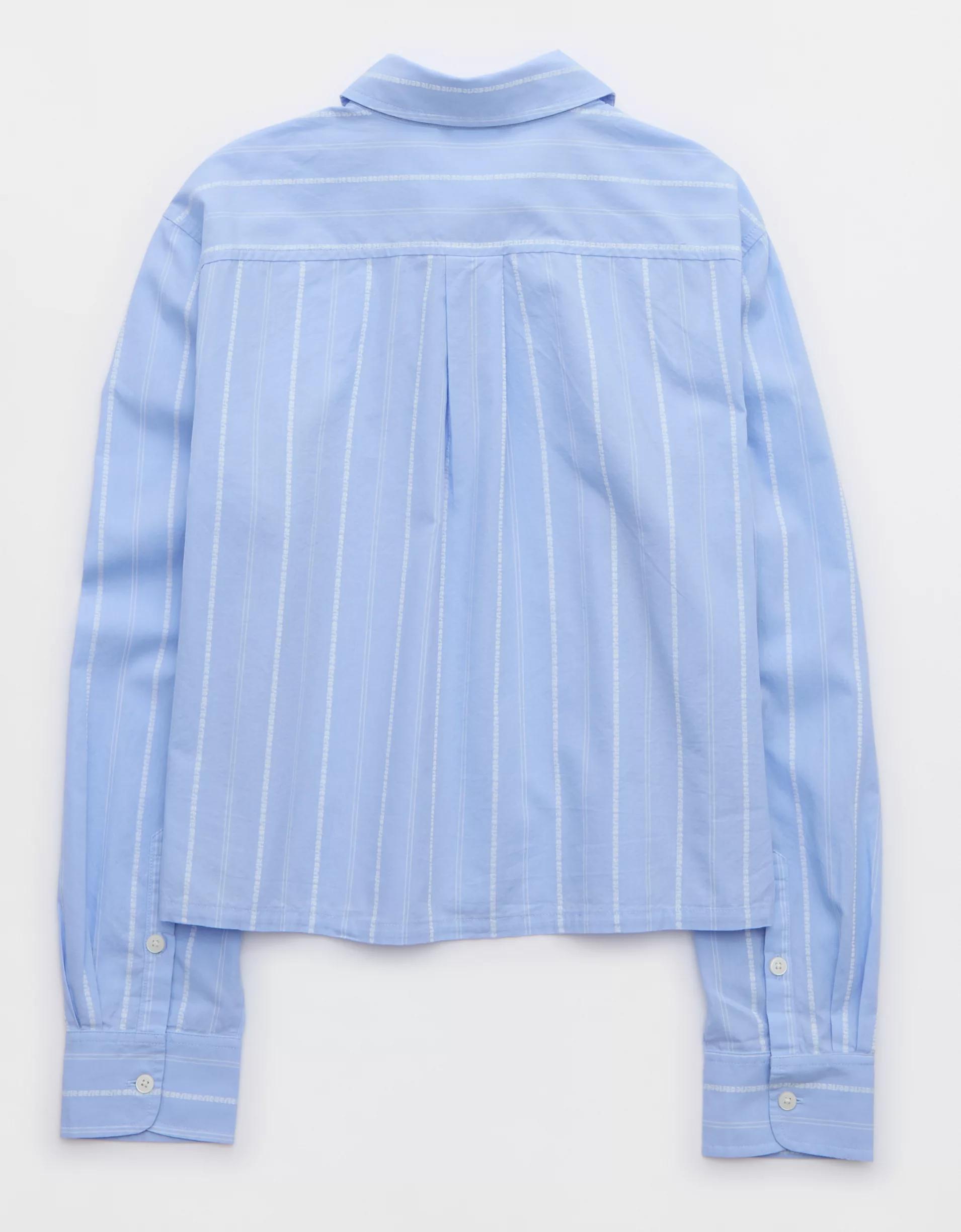 Aerie Off-Duty Poplin Pajama Shirt Product Image