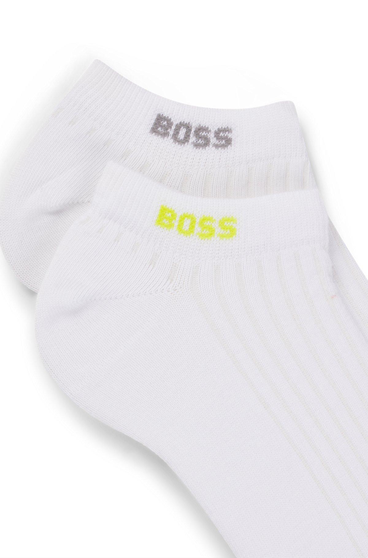 BOSS - Two-pack of ankle socks in a cotton blend - White Product Image