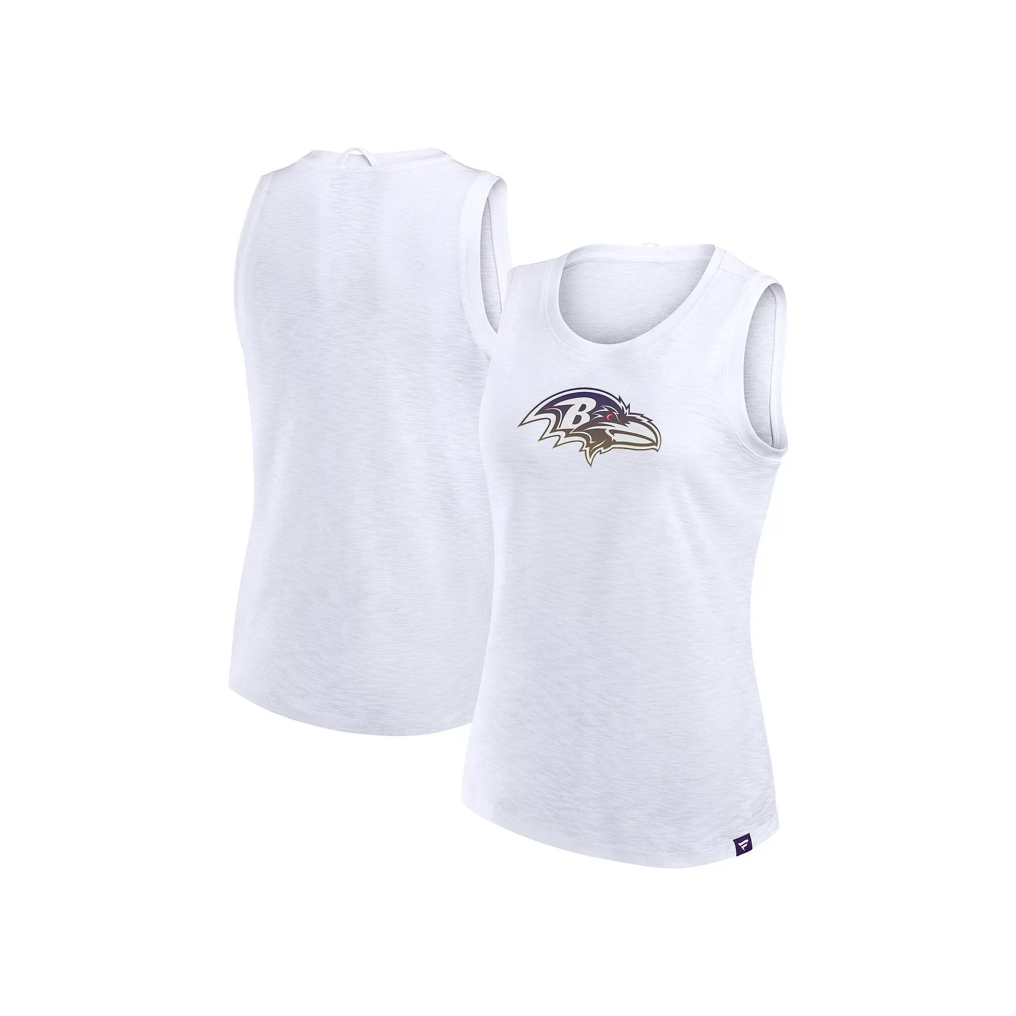 Women's Fanatics White Baltimore Ravens Slub Tank Top,  Product Image